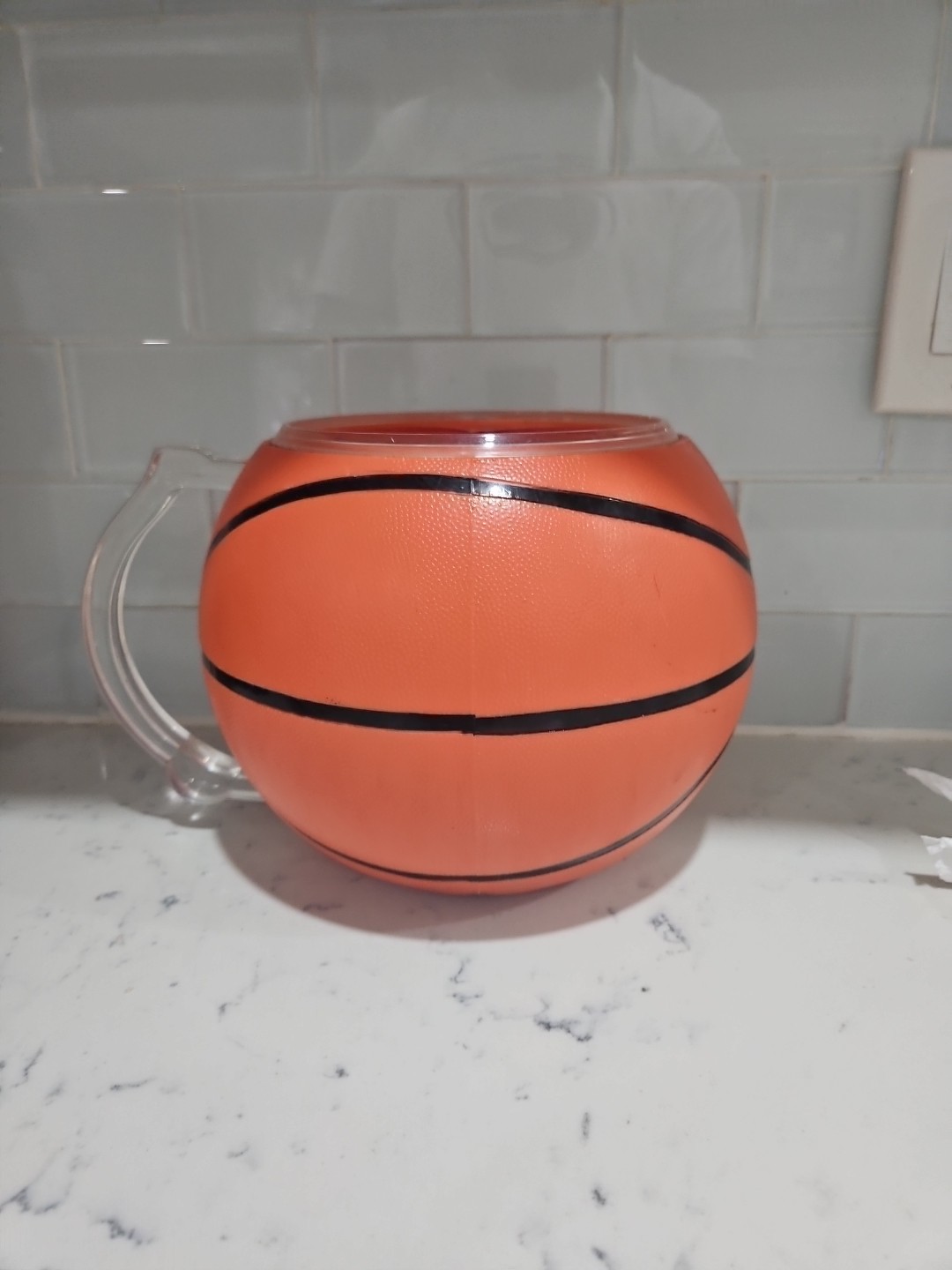 SLIM JIM LARGE PLASTIC BASKETBALL STORE DISPLAY CUP / MUG / BOWL 11″ x 9″ x 8″
