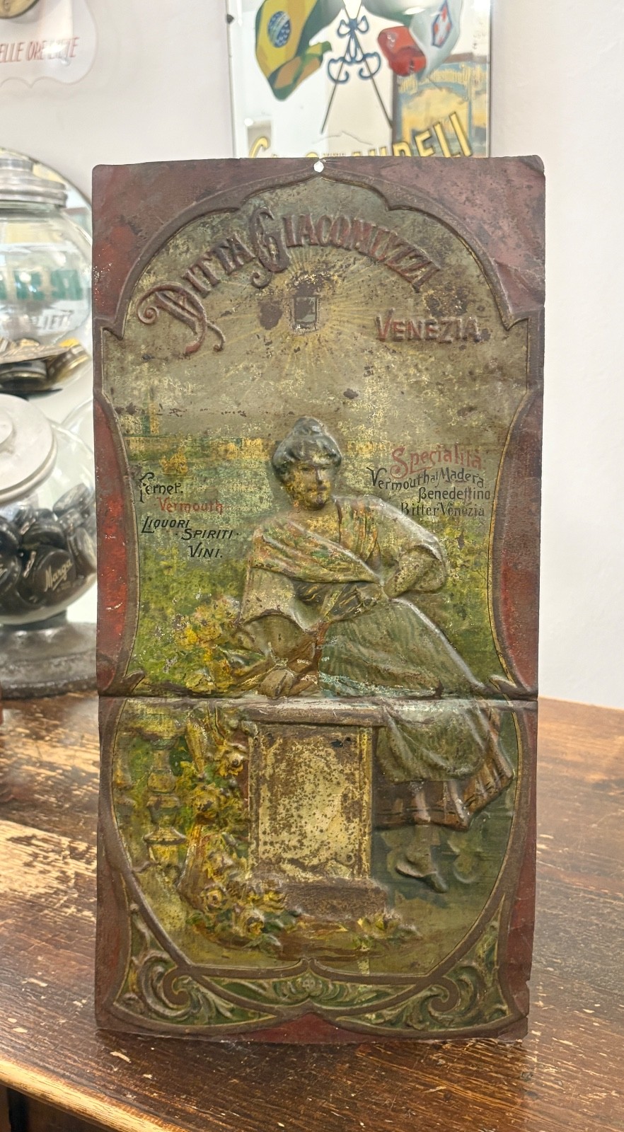 Giacomuzzi Venice Tin Plaque-Liquors-Bitter-Fernet-late’800