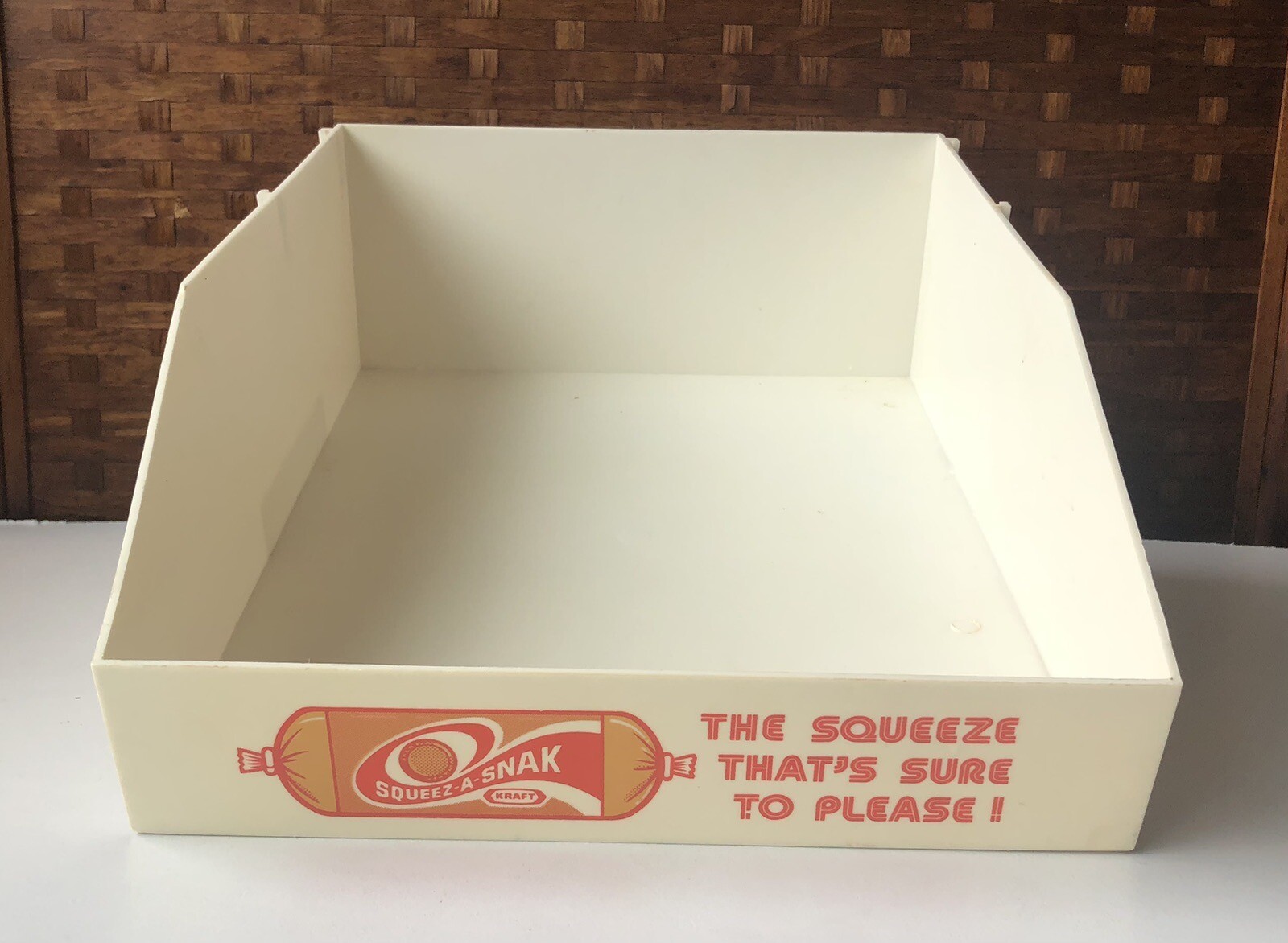 Vintage 1970s Kraft Food Plastic Store Display Deli Tray Cheese Squeez-A-Snak