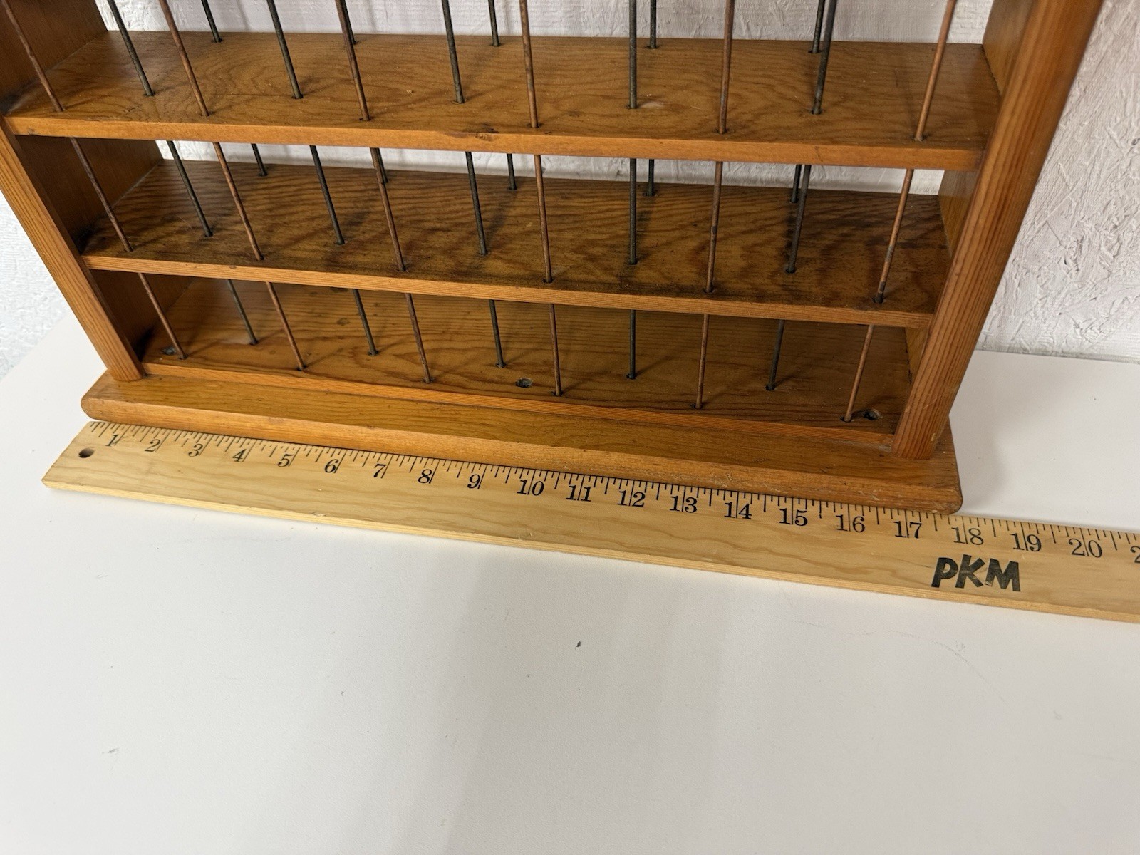 VTG RIT Fabric Dye Store Display Rack Wood Metal Countertop Cottage Core Decor
