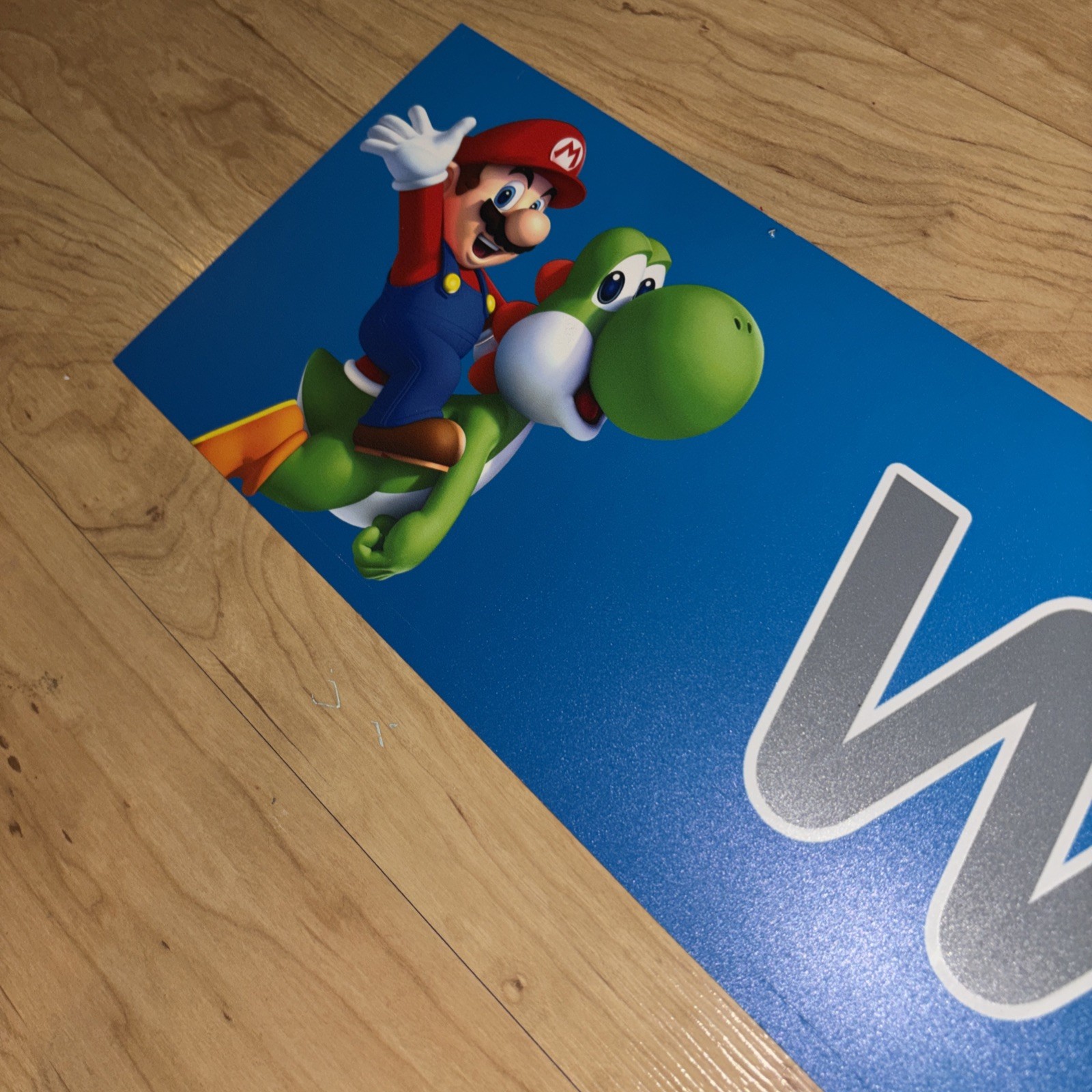 Family Video Rental Store Display Sign Nintendo Wii U MARIO READ