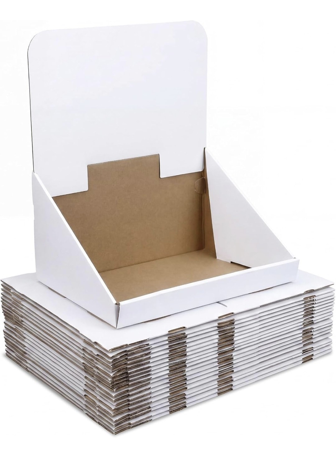 20 Large Cardboard Retail Countertop Display Bins w Removable Header