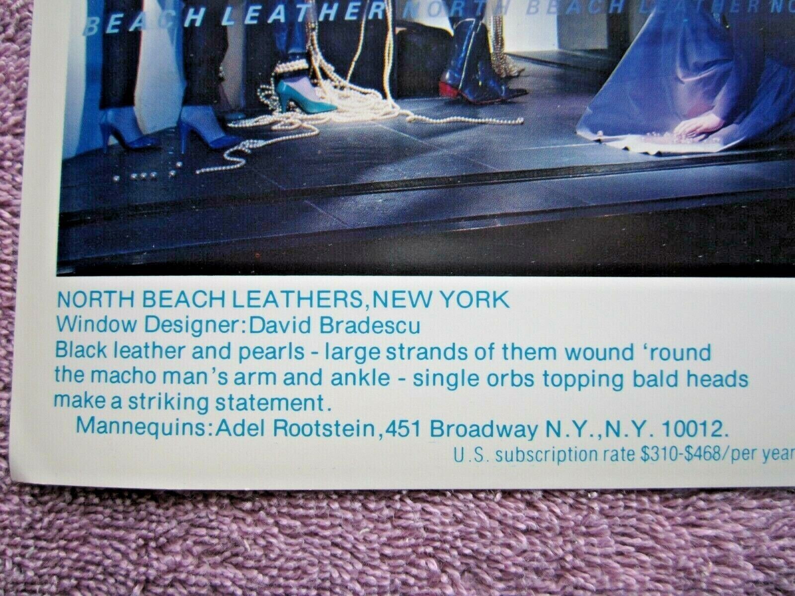 1982 NORTH BEACH LEATHERS/TENNIS LADY STORE WINDOW DISPLAY PHOTOGRAPH PRINT #353