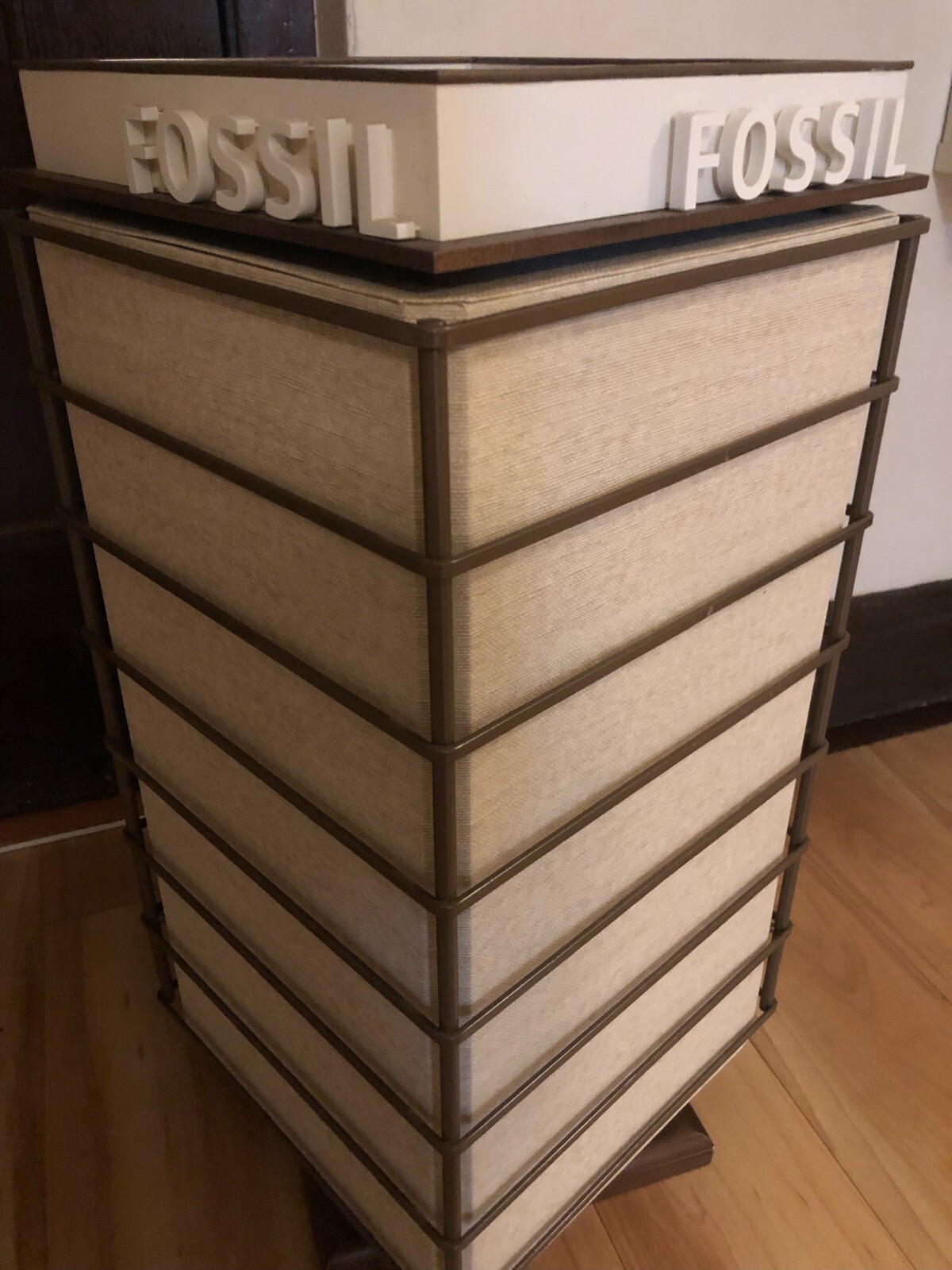 Rare Fossil Store Advertising Display Stand 4 Sided