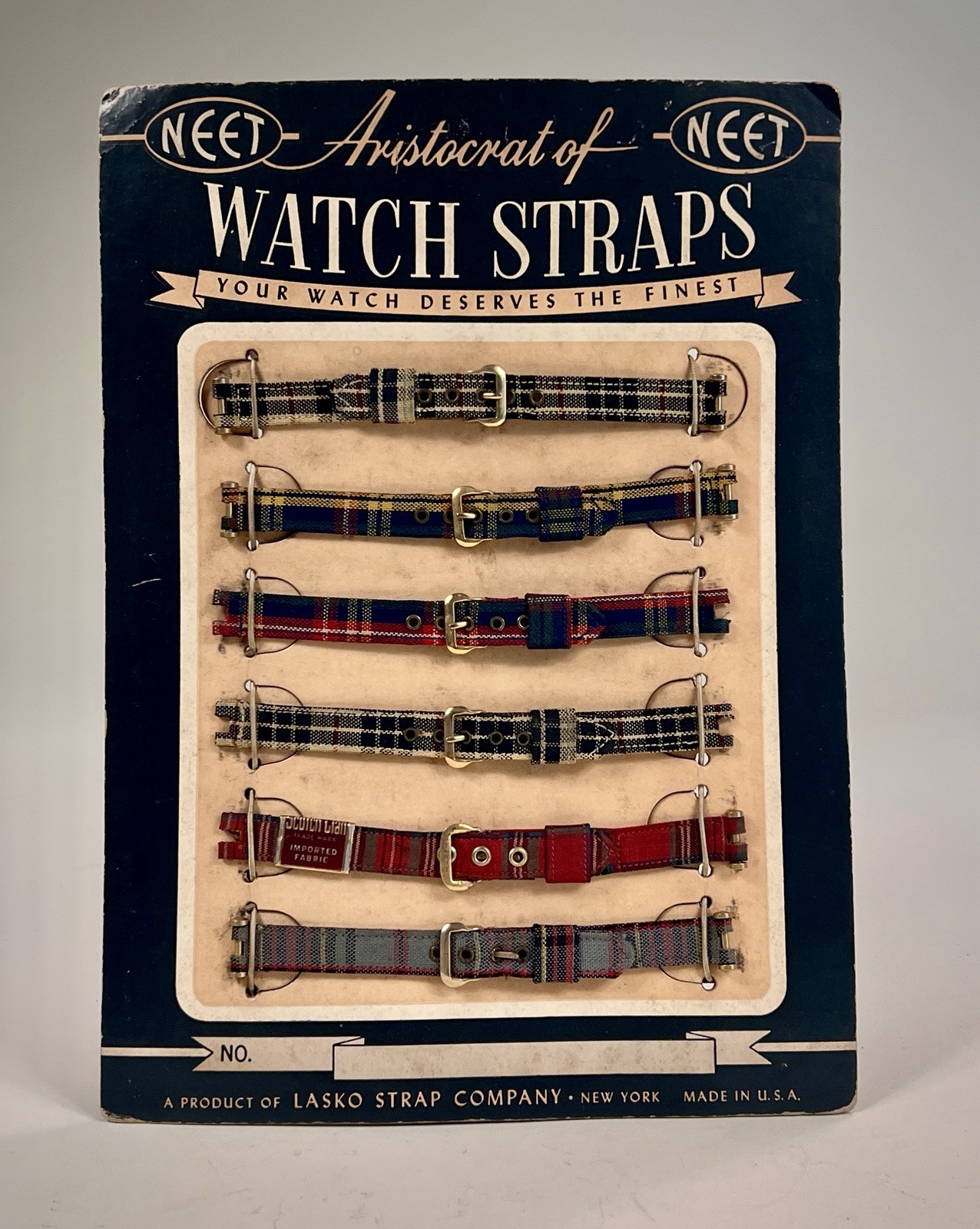 Vintage NEET Aristocrat Watch Straps Easel Card Store Advertising Display NOS