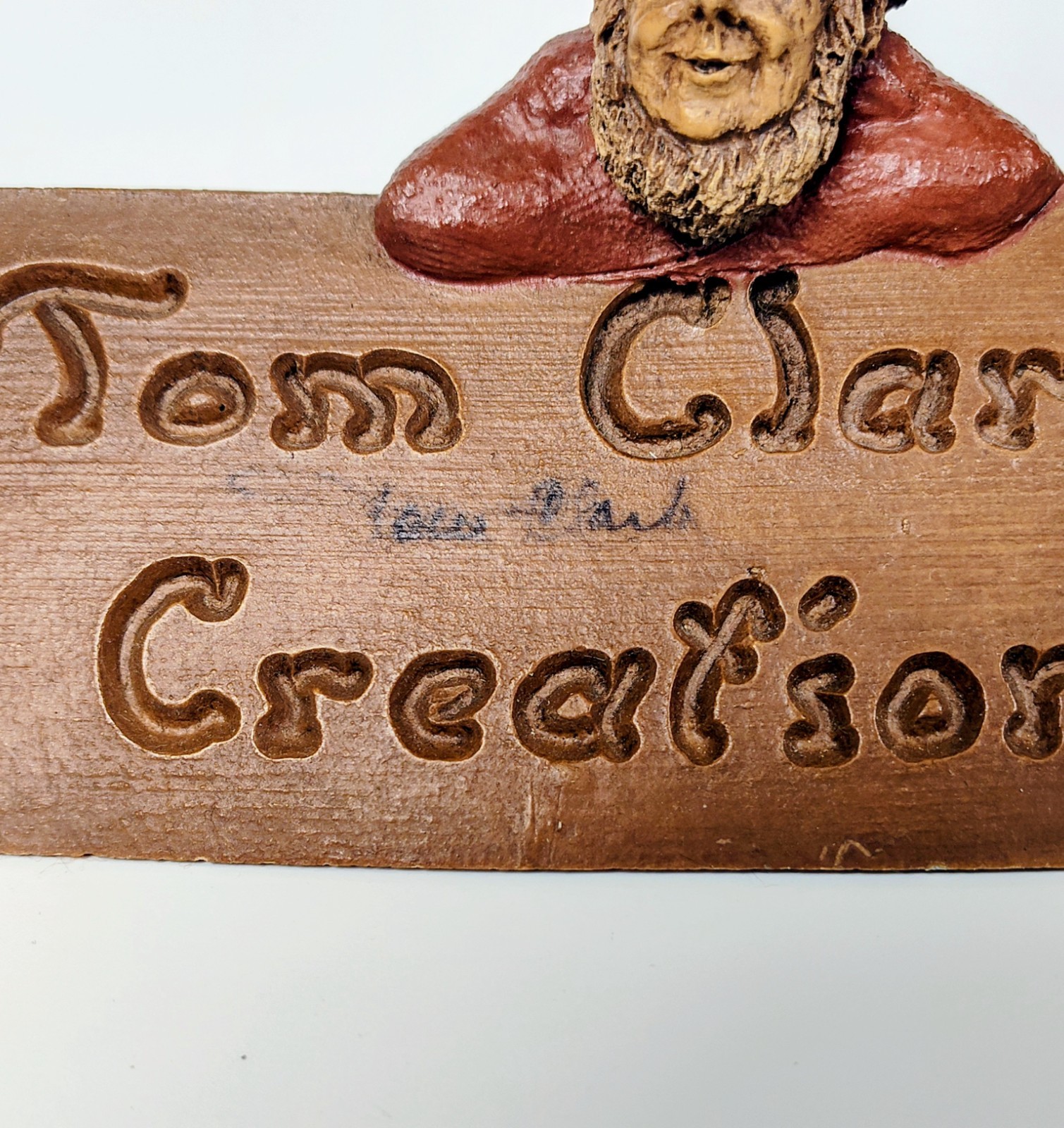 1983 Tom Clark’s Creations *PEN SIGNATURE* ADVERTISING SIGN Store Display Gnome
