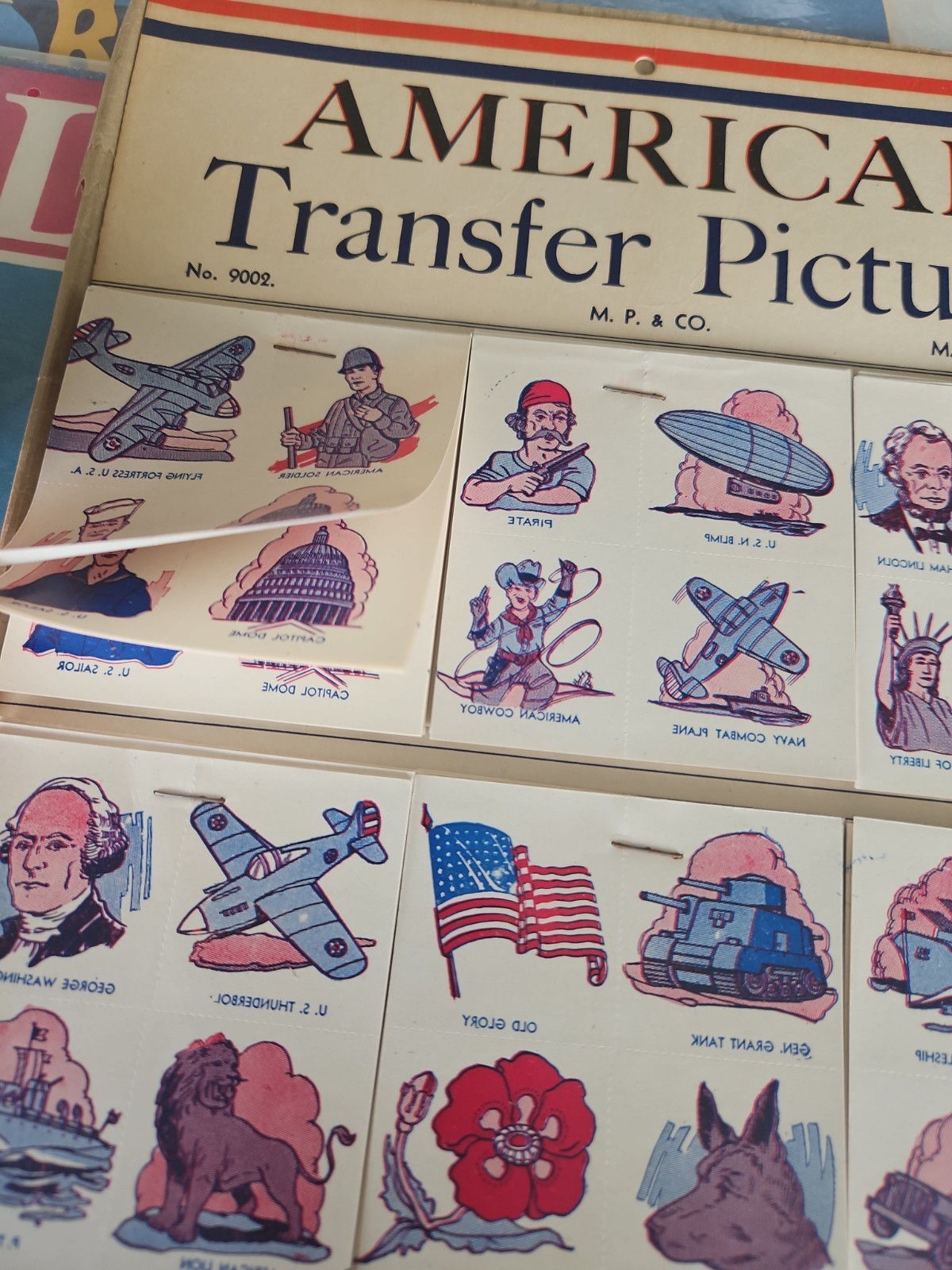 Vintage Original 1940’s WWII American Transfer Pictures Tattoo Store Display