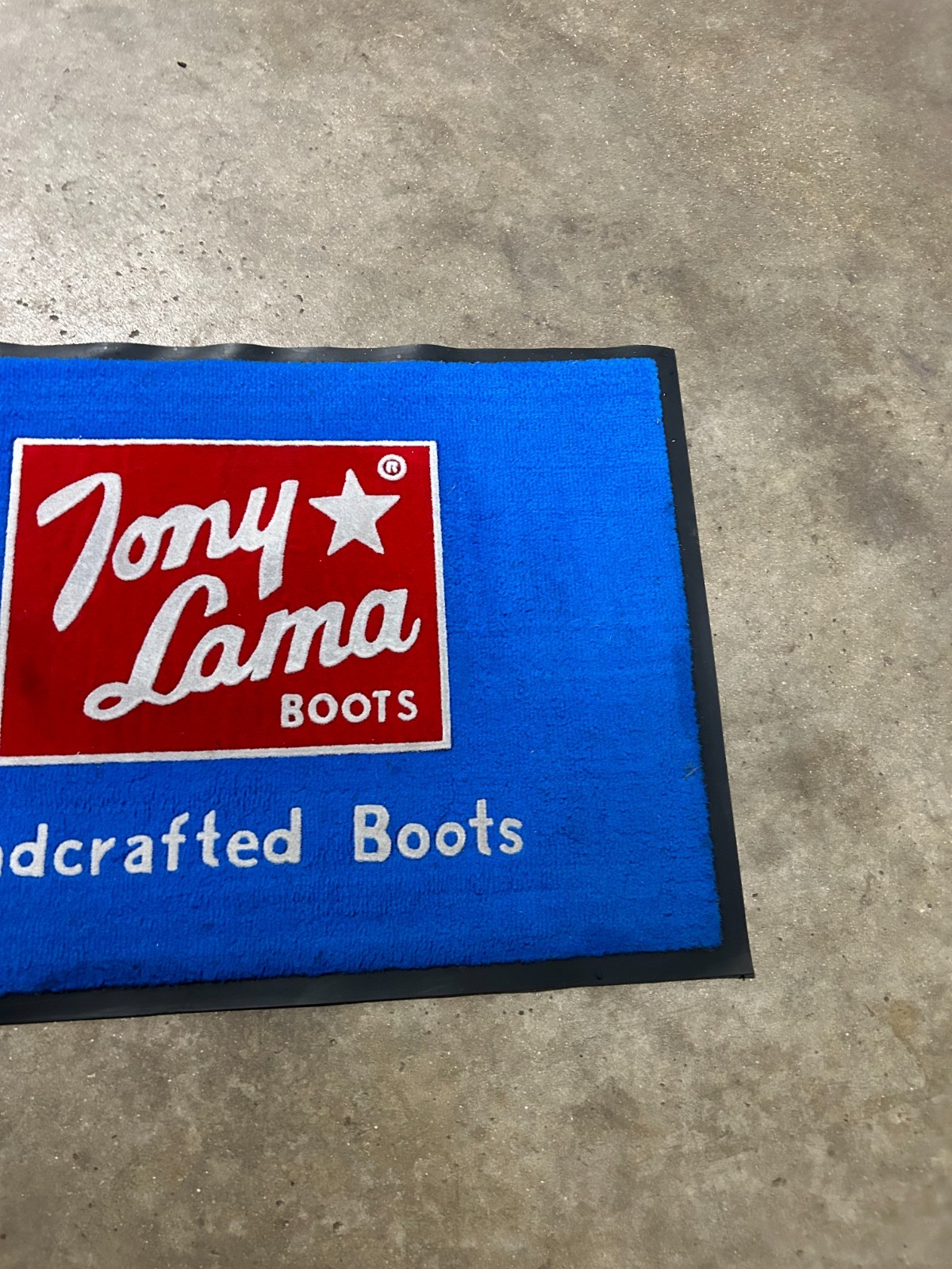 Vintage Tony Lama Mat Boots Advertisement Floor Mat Rug Sign Store Display