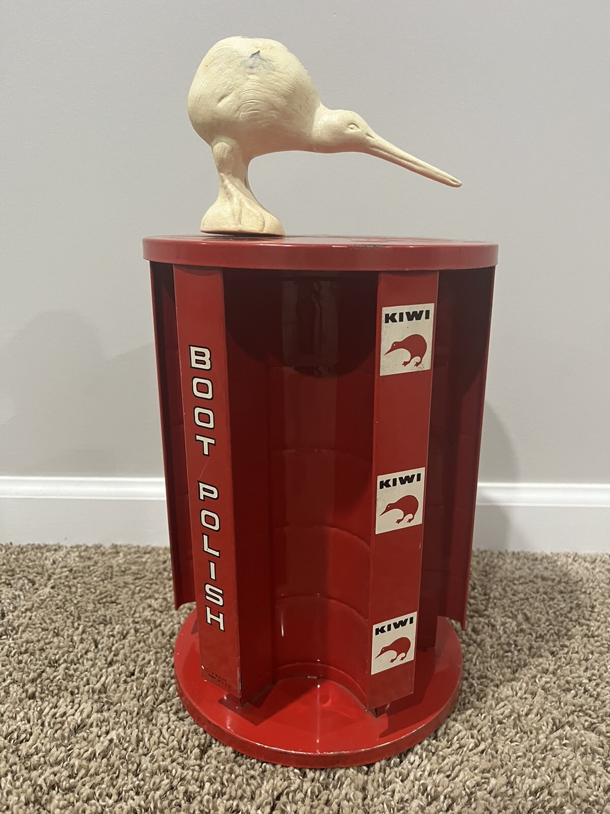 Vintage KIWI Boot / Shine Polish Store Rotating Display Rare