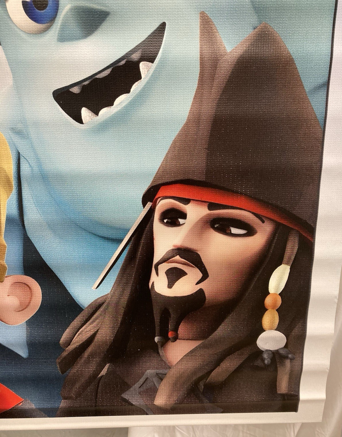 Disney Infinity Vinyl Banner Toys R Us Store Display Sign Capt Jack, Sully, Dash