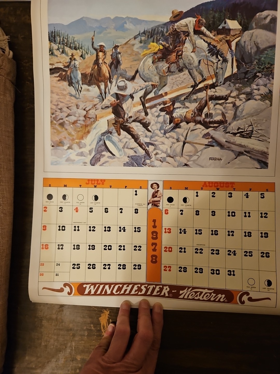 1978 Vintage Winchester Western Collection Buffalo Bill’s Adventures Calender