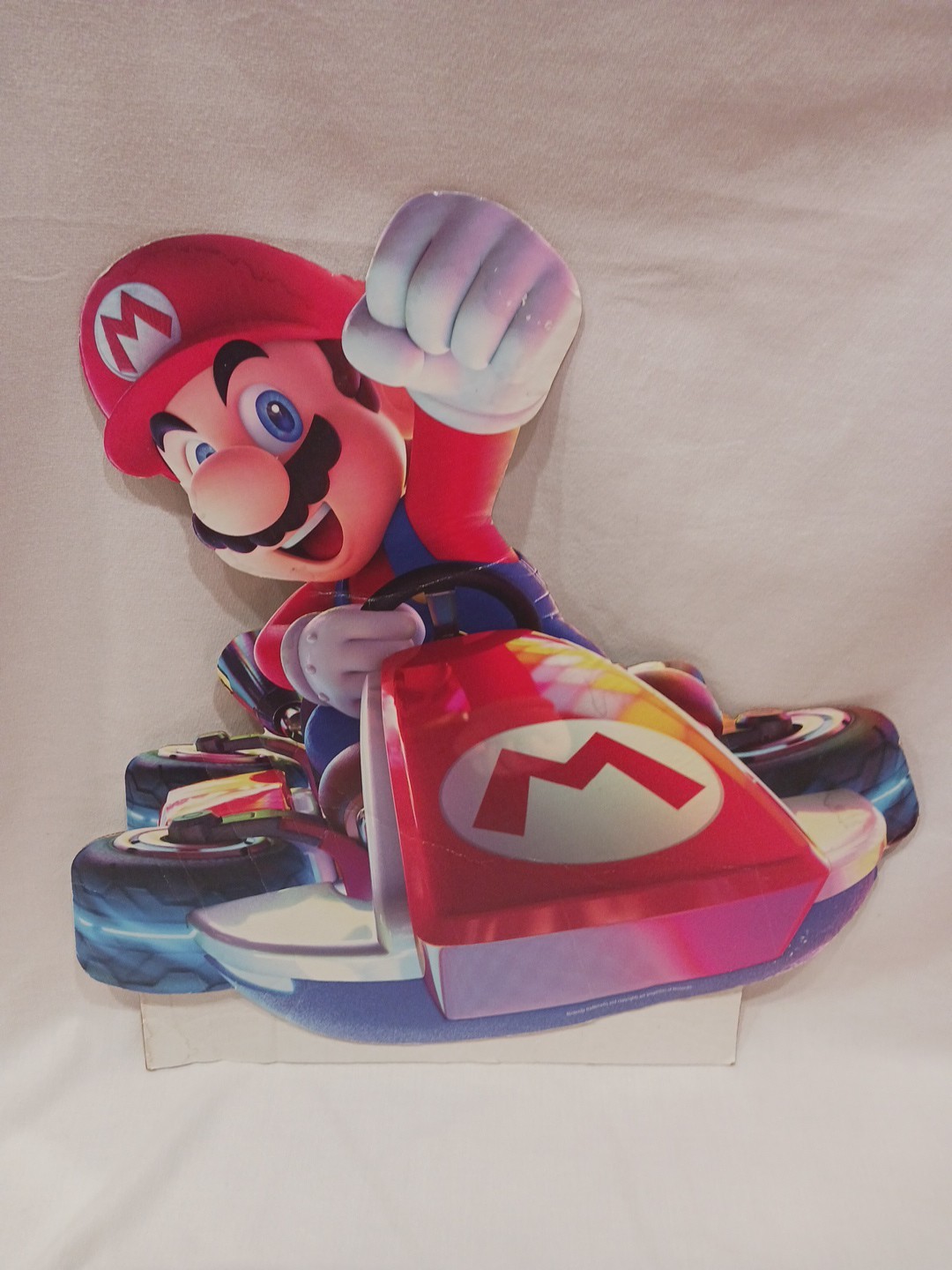 Nintendo Mario Kart 8 Cardboard Store Display Game Stop Promo Standee Room 23″ A