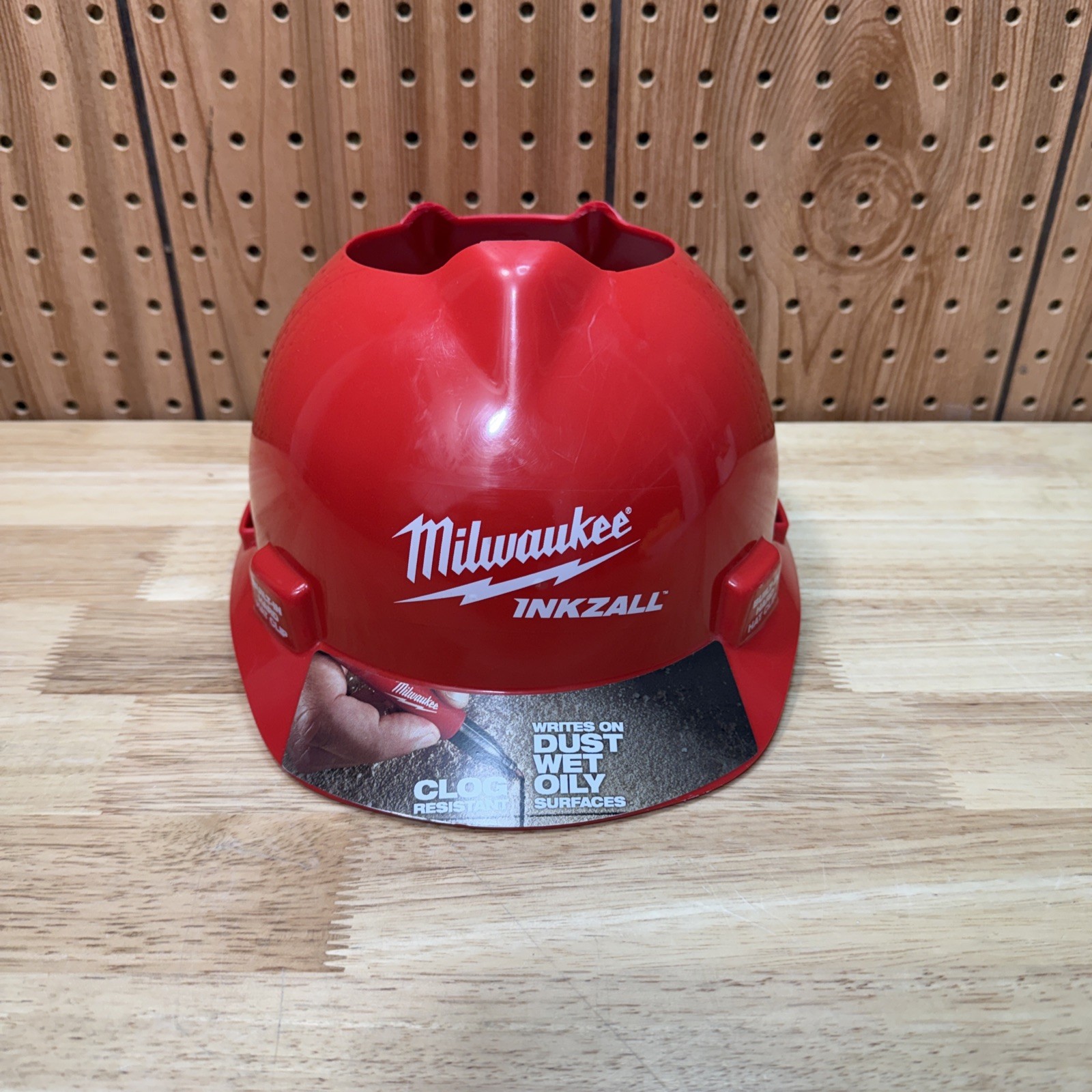 Milwaukee Tools Inkzall Hard Hat Display, Office/Pen Organizer, Man Cave Desk Ad