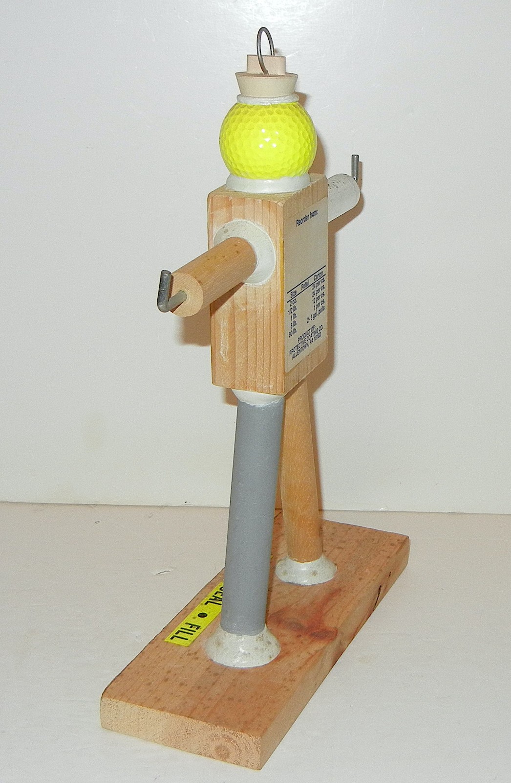 VINTAGE PC-11 EPOXY PASTE FIGURAL MAN STORE COUNTER DISPLAY SIGN