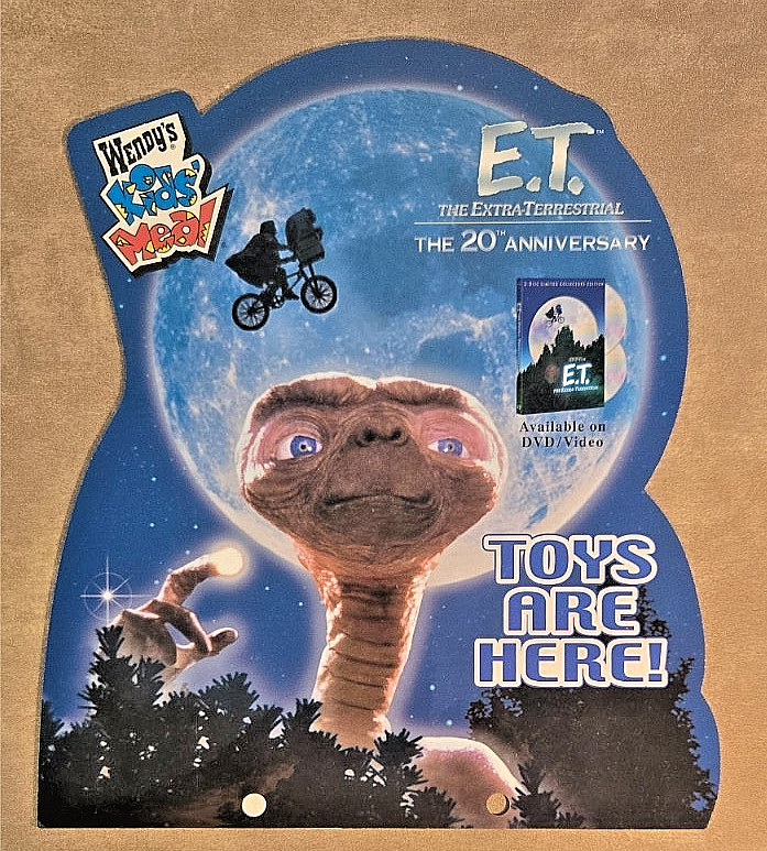 Rare 1982 E.T. Extra-Terrestrial Movie Store Standee & Wendys 2002 Promo Display