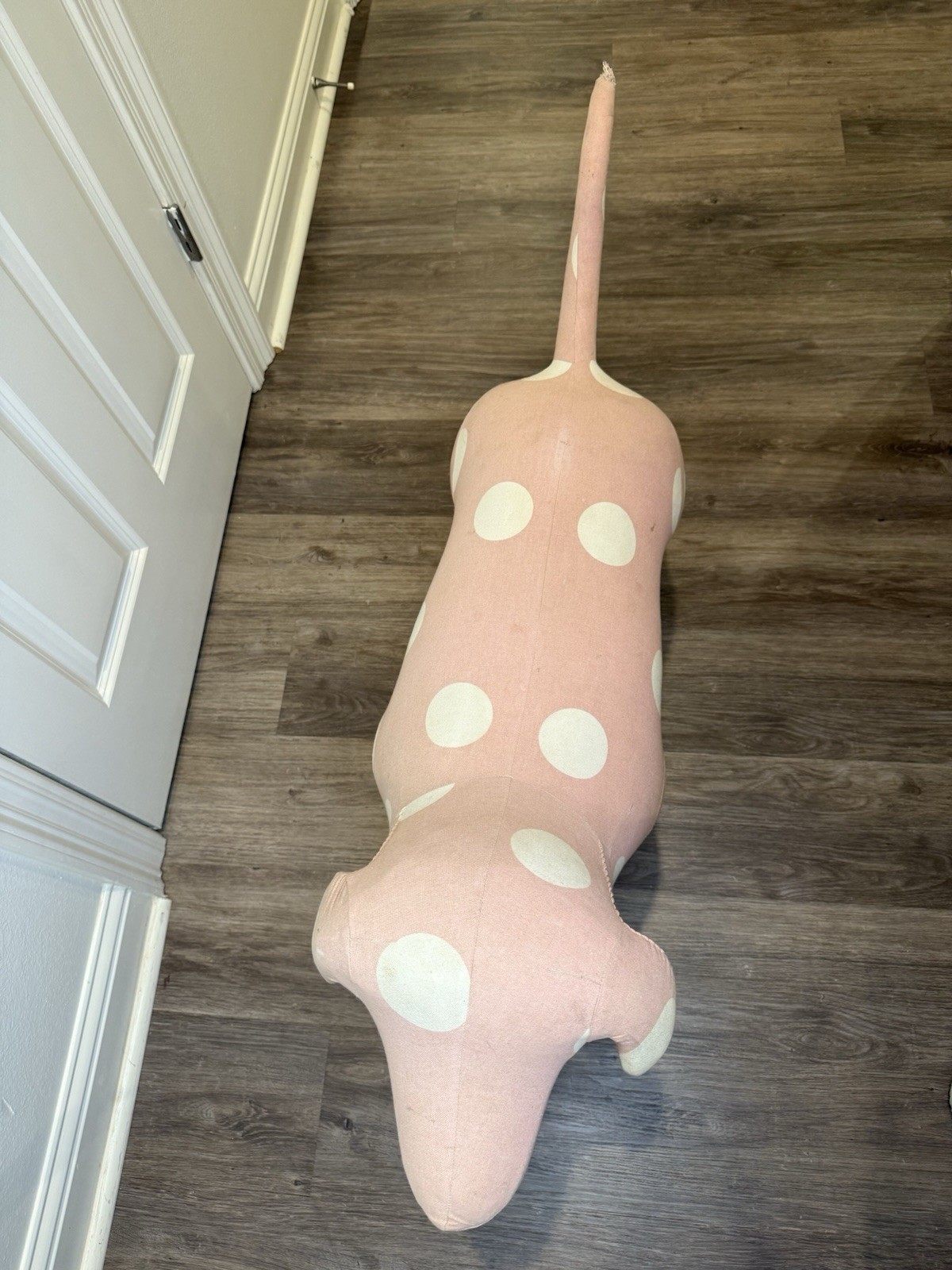 Victoria’s Secret Pink Store Display Dog Vintage RARE XL – Pink/white Polka Dot