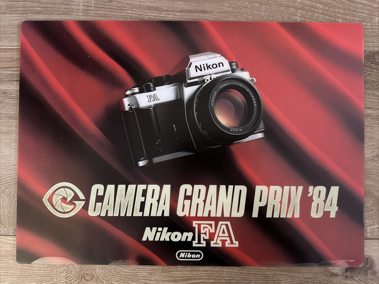 Vintage Nikon FA Camera Grand Prix Advertising Display Sign Counter Mat