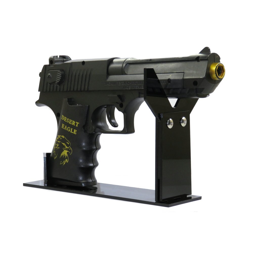 Pistol Display Stand Black Acrylic for Pistol Revolver,Toy Gun,Adjustable Stand