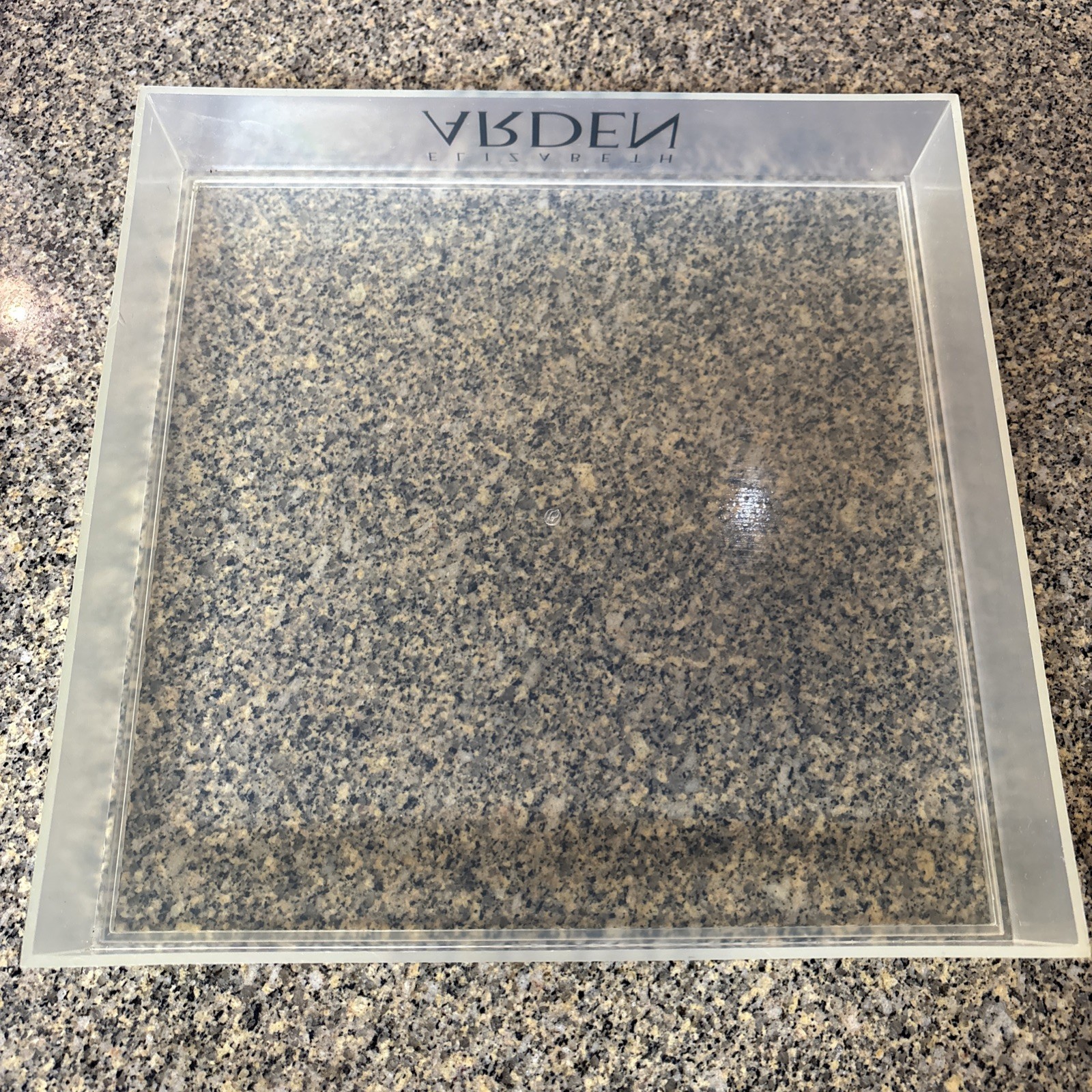 Vtg Square Acrylic Plastic Store Display Case Elizabeth Arden Cosmetics Makeup
