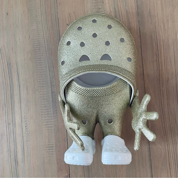 Croc Day 2021 Lil’ Classic Gold Glitter Exclusive Shoe Figure Doll 10”