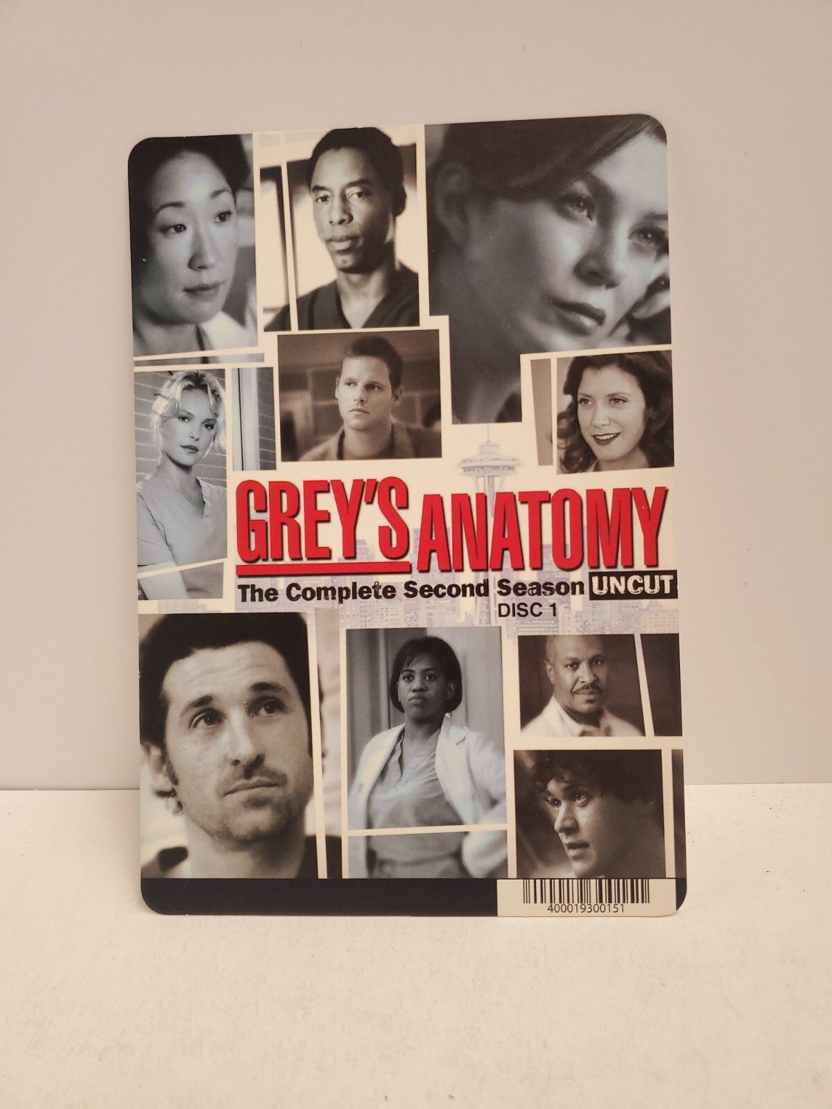 Grey’s Anatomy Season 2 Disc 1 BLOCKBUSTER DVD BACKER CARD ONLY 5.5″X8″