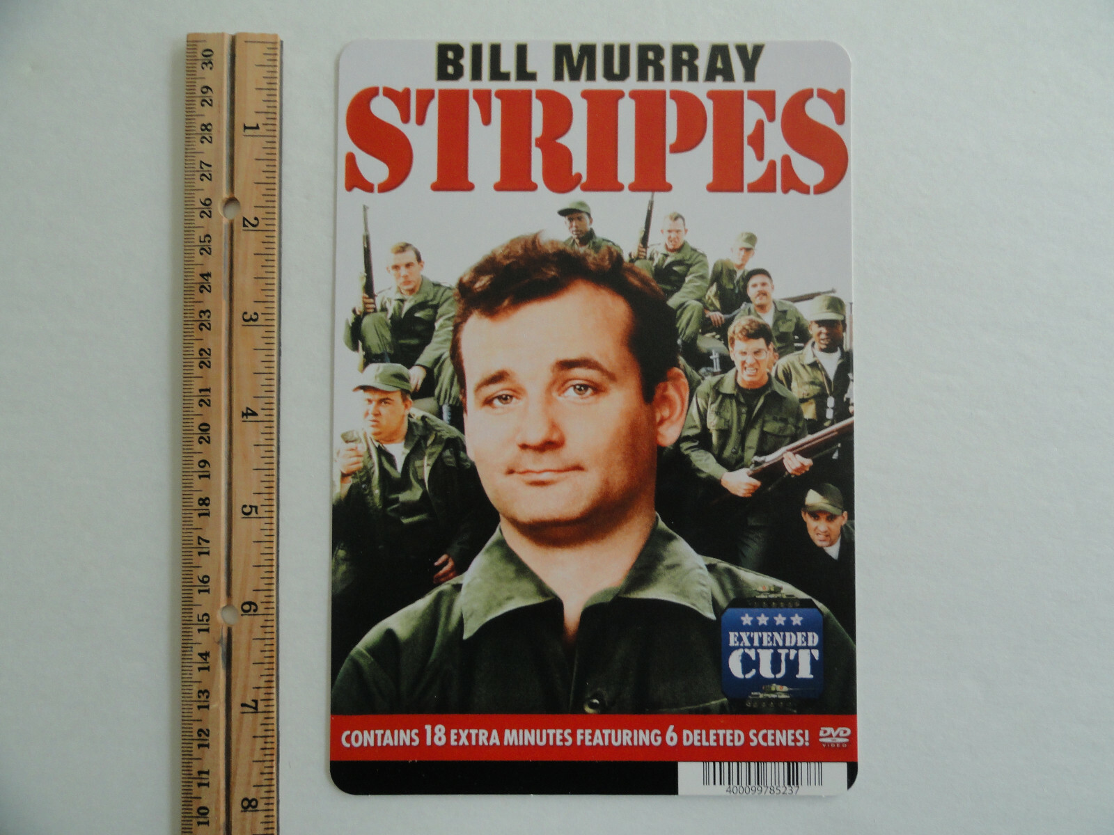 STRIPES (EXTENDED) BILL MURRAY – BLOCKBUSTER VIDEO BACKER CARD 5.5″X8″ -NO MOVIE