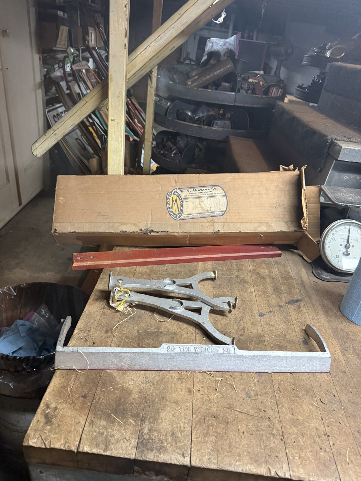 New NOS General Country Store Display The Wright 20 Gravity Paper Cutter W Box