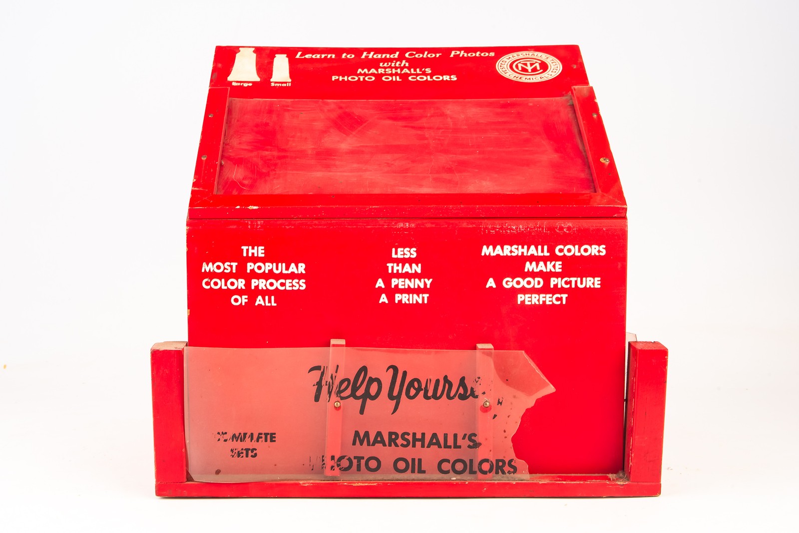 Marshall’s Photo Oil Colors Camera Store Advertising Display Vintage RARE V20