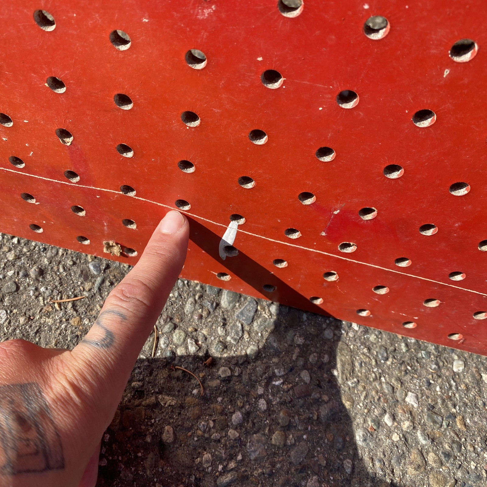 Vintage Blackhawk Tools Store Display Pegboard 24×36” Red 2x3ft