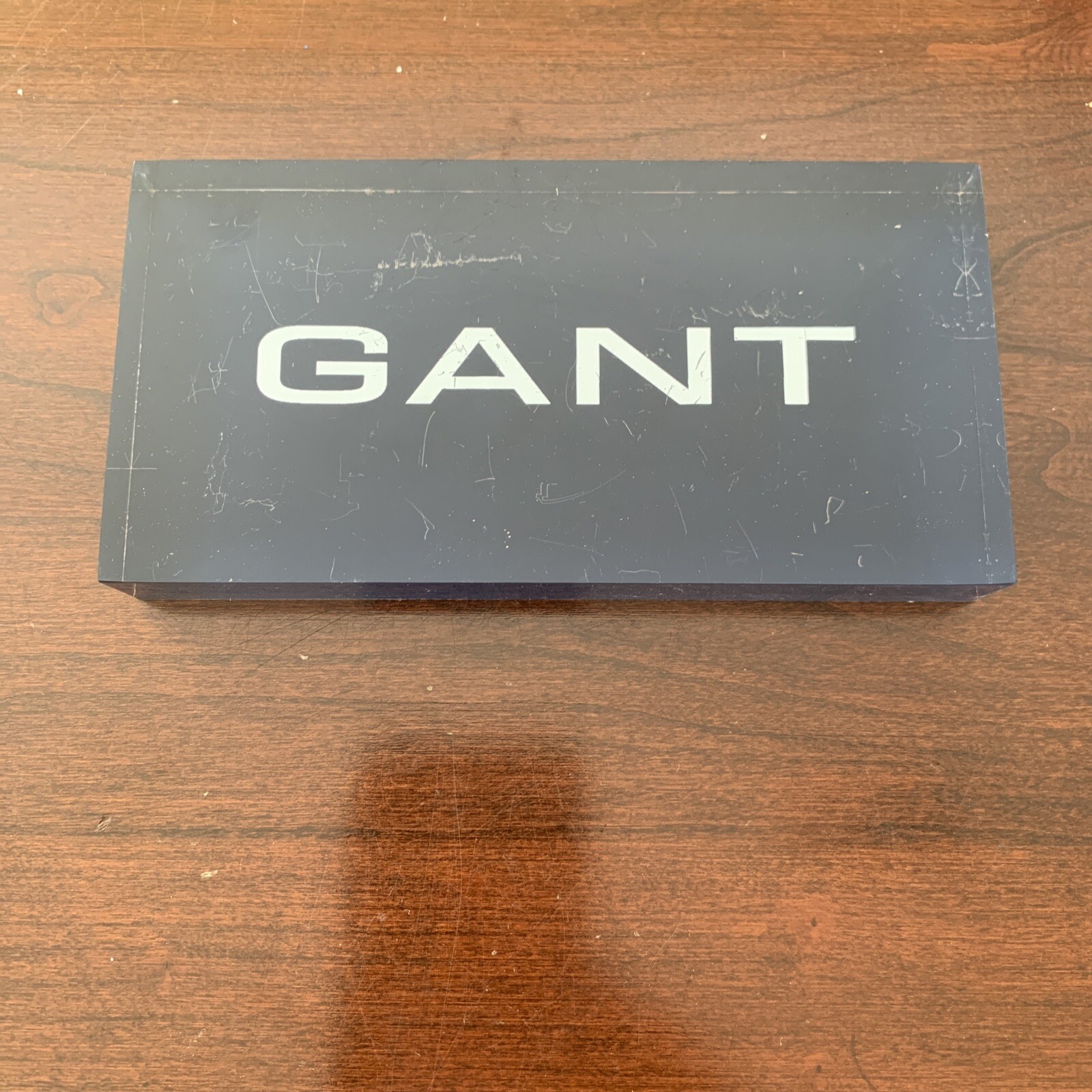 GANT Display Logo OFFICIAL BLUE DEALER LOGO PLAQUE 6”x3” Worn
