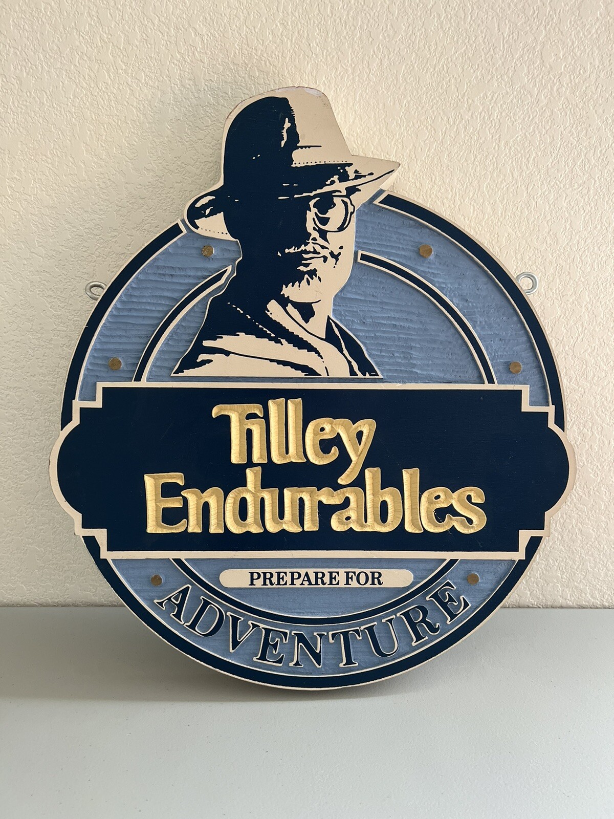 Original Tilley Endurables Store Double Sided Advertising Display Sign 21”x18.5”
