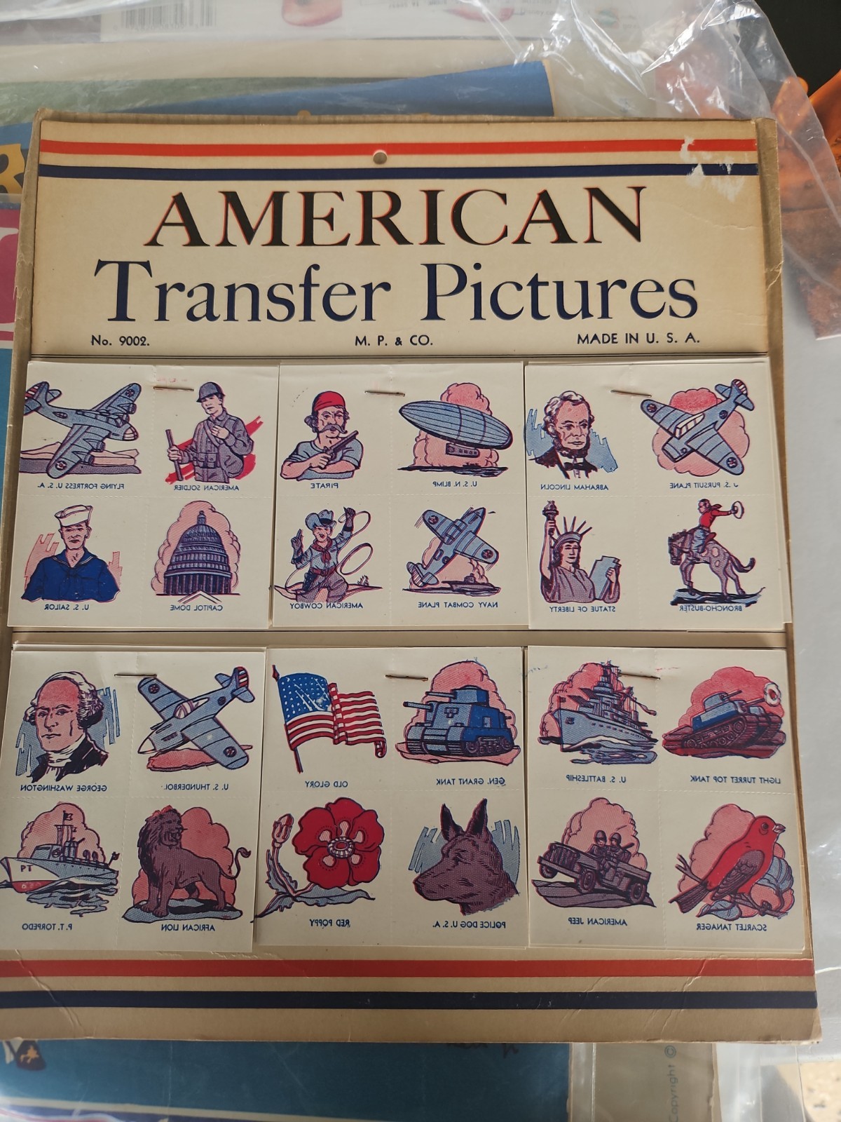 Vintage Original 1940’s WWII American Transfer Pictures Tattoo Store Display