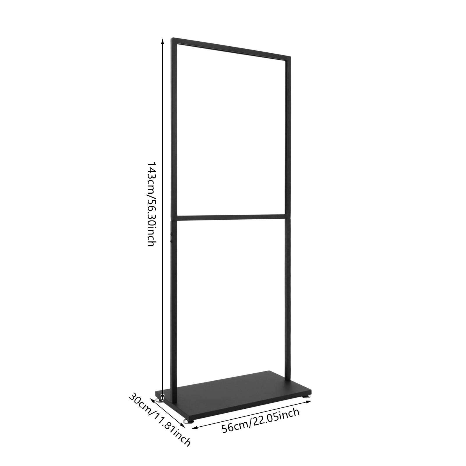 Black Advertising Display Stand Poster Display Stand Freestanding Display Stand