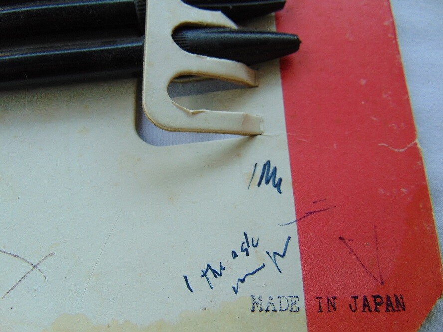 Vintage 1960’s 70’s Store Display Card Board Superior Nylon Tip Pens with Pens