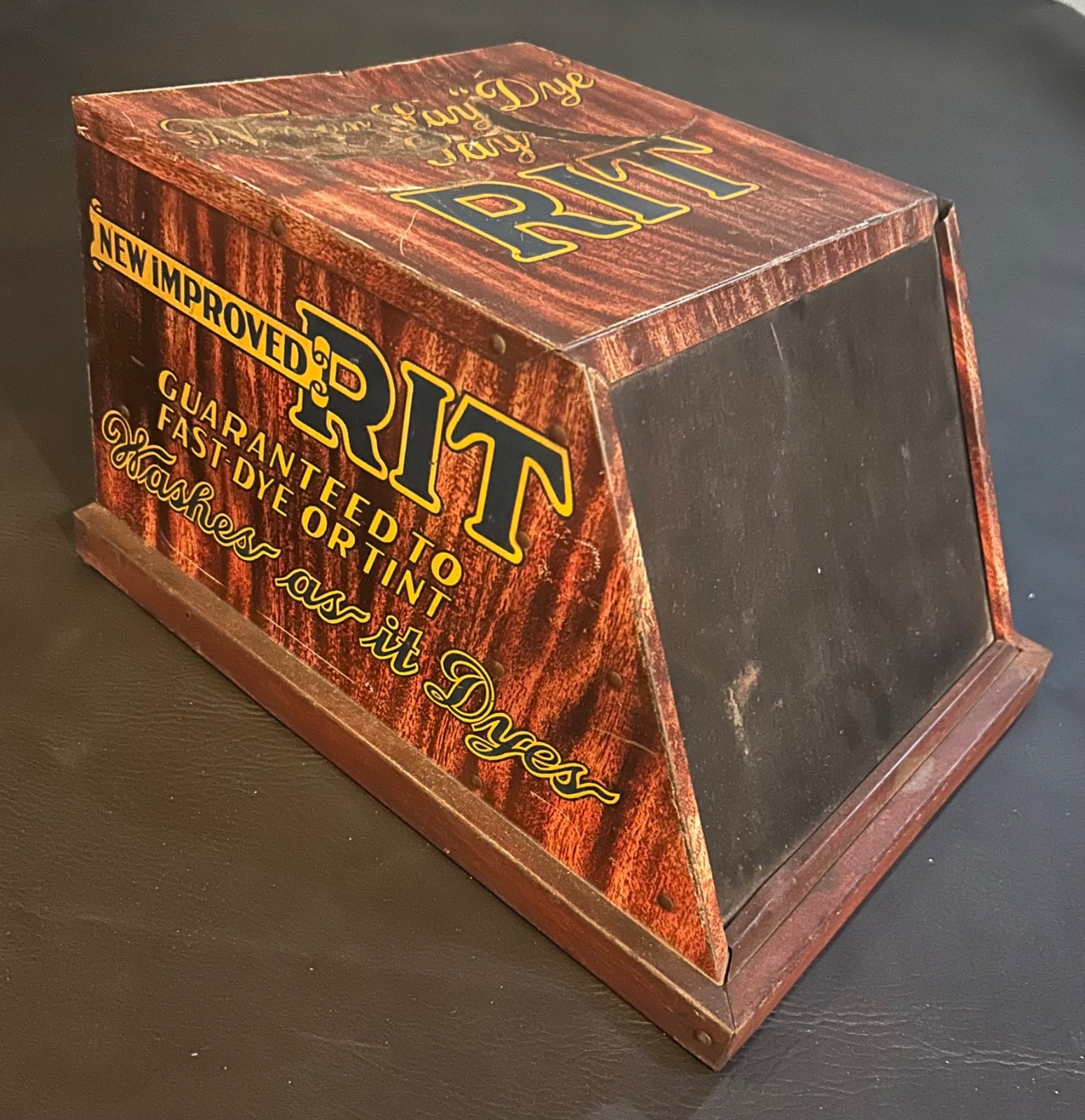 C1920 Tin Litho New Improved RIT Dyes Advertising Counter Top Store Display