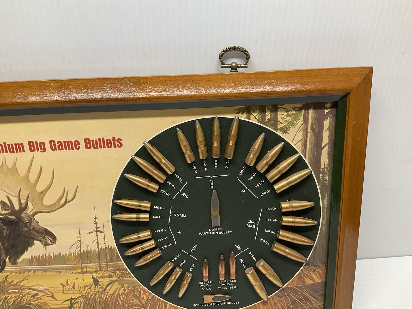 Nosler Moose in Swamp Bullet Display/Board Not Winchester, Speer, or Hornady USA