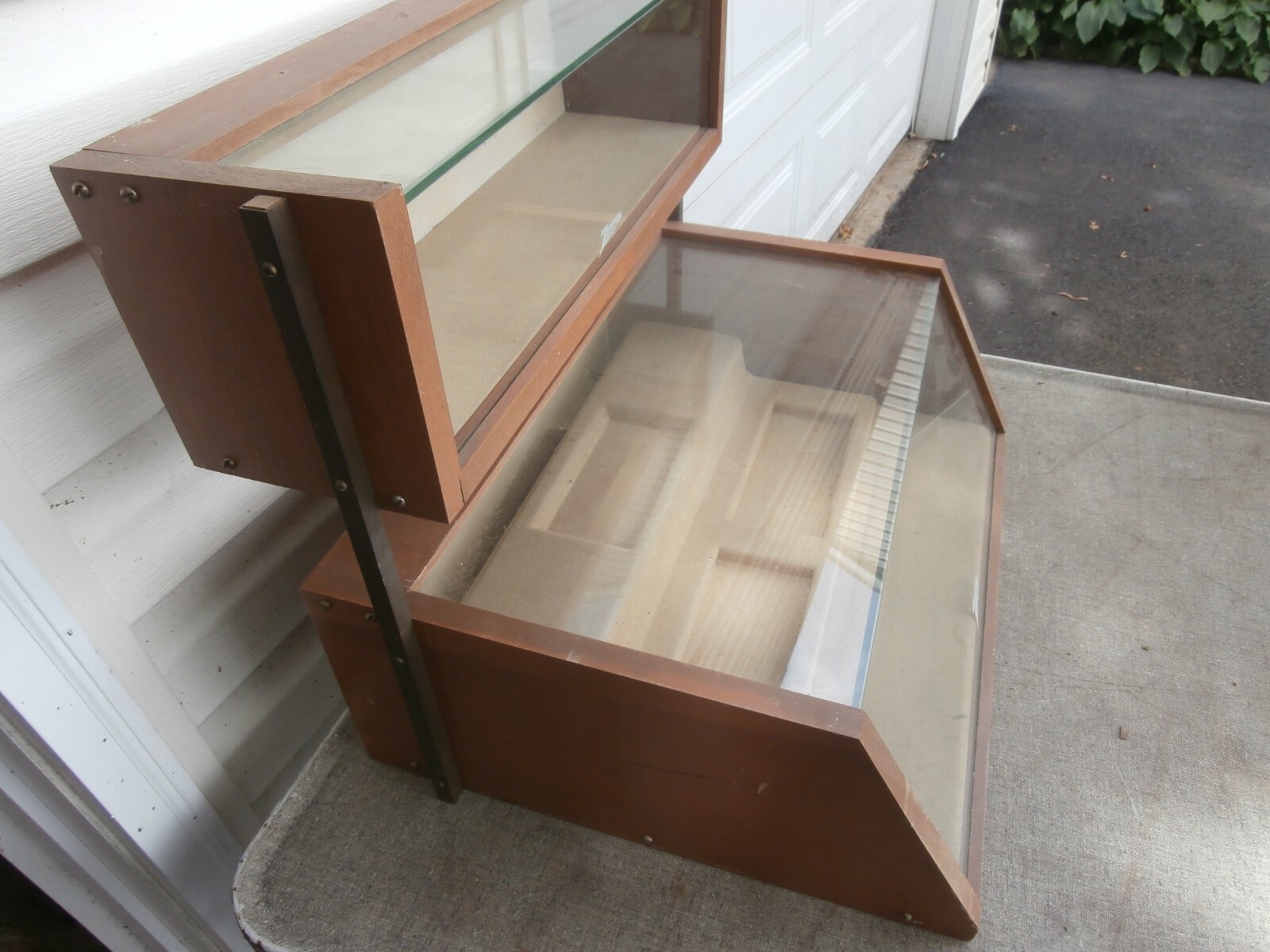 Vintage Zenith Store Wooden w/ Glass Display Cabinet Case Showcase 1960’s 70’s