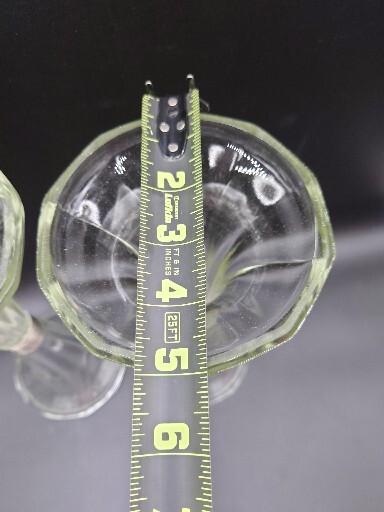 Pair Of Antique Art Deco Glass Risers Pillars Store Display Vintage Soda Shoppe