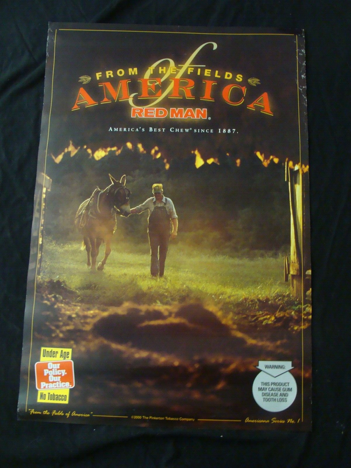 RED MAN CHEWING TOBACCO store poster original 2000 video store promo