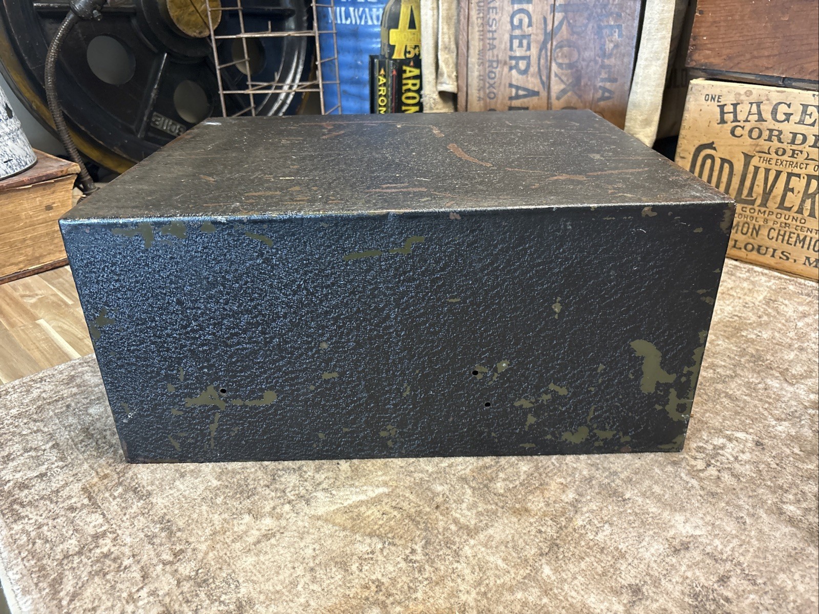 Vintage Wisconsin Paper Products File Drawer Cabinet Counter Display Milwaukee