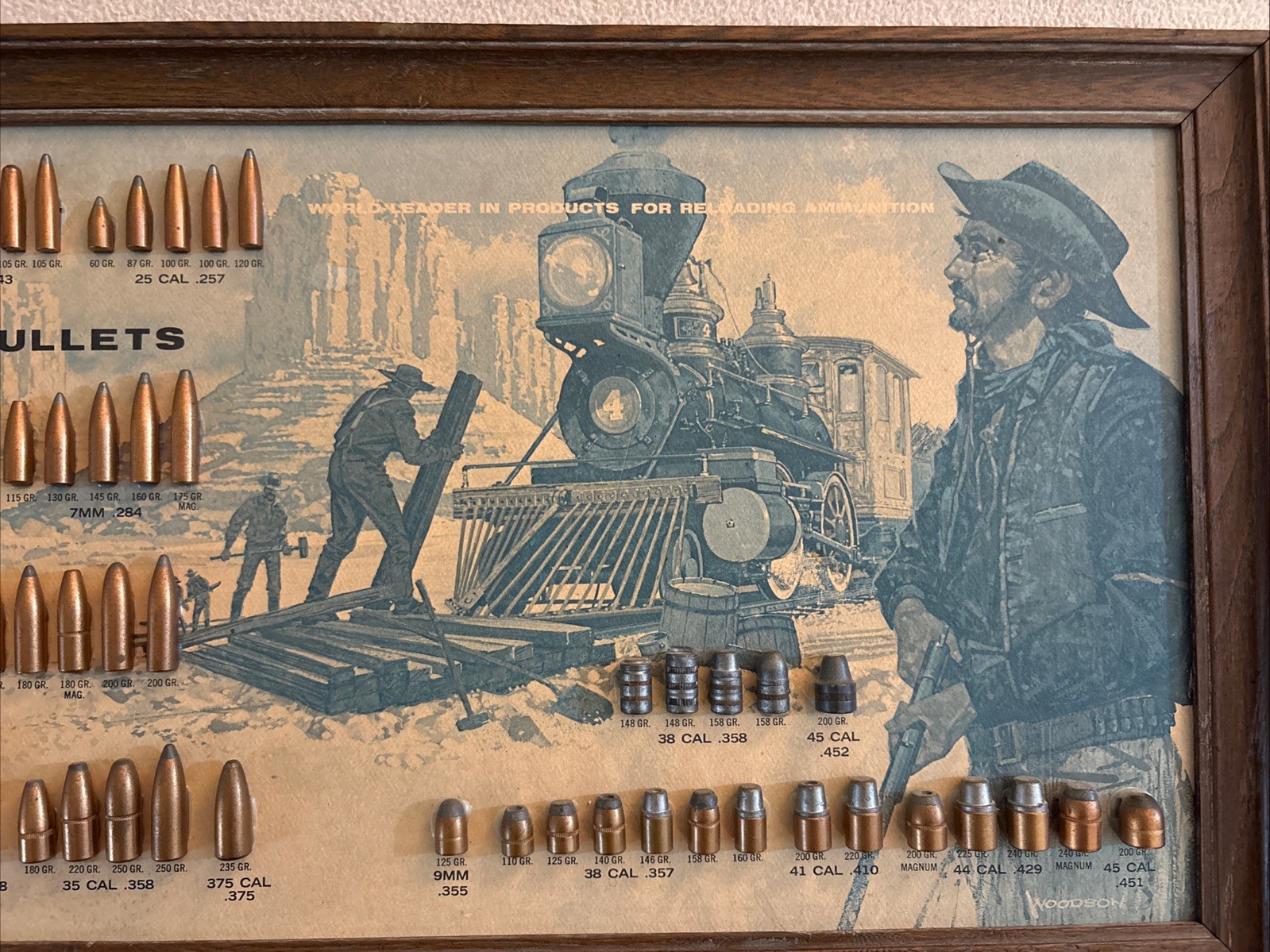 Vintage 1971 Speer Framed Advertising Display Bullet Board Railroad Train