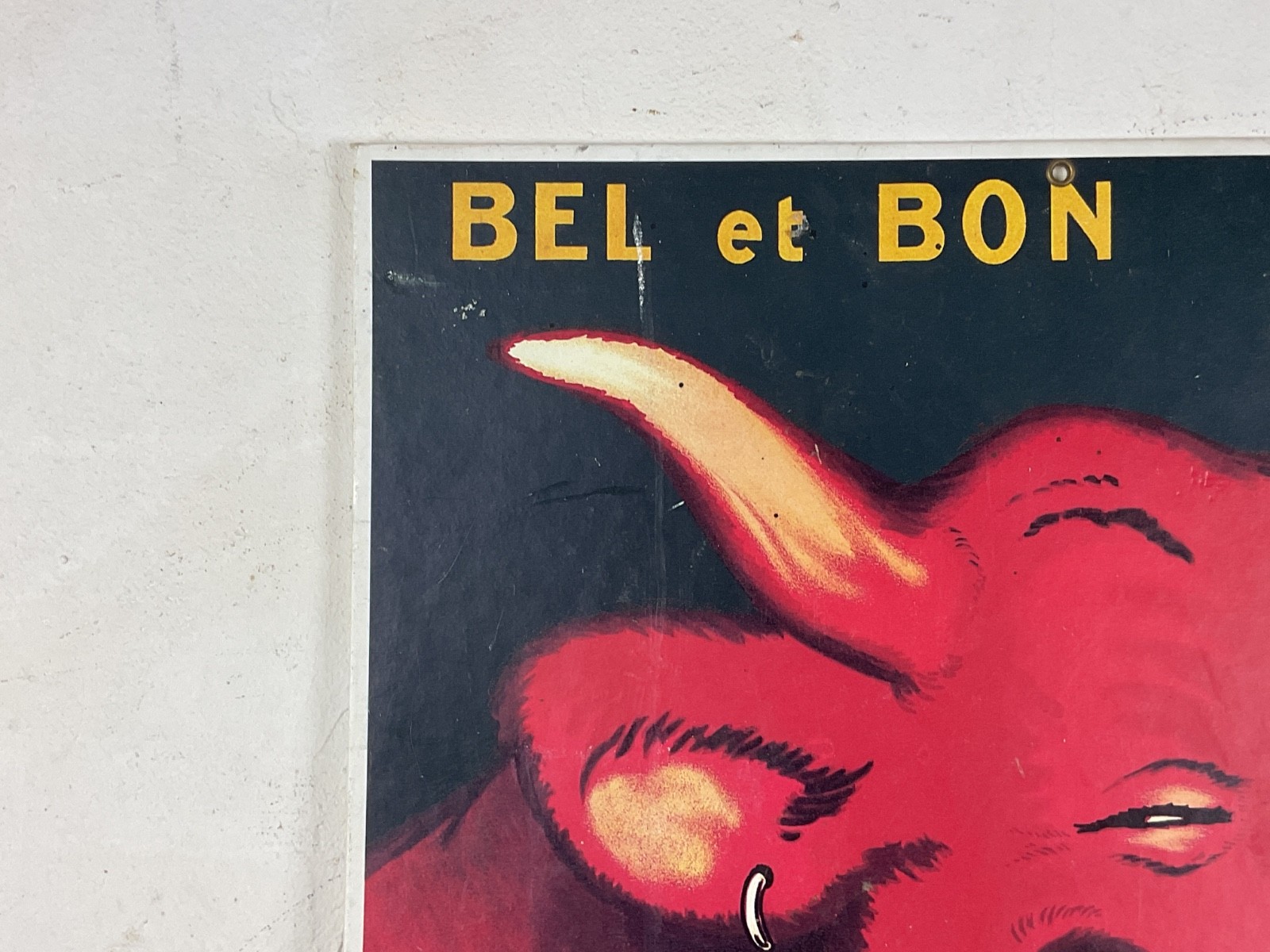 Vintage BENJAMIN RABIER “LA VACHE QUI RIT” ADVERTISING CARDBOARD.
