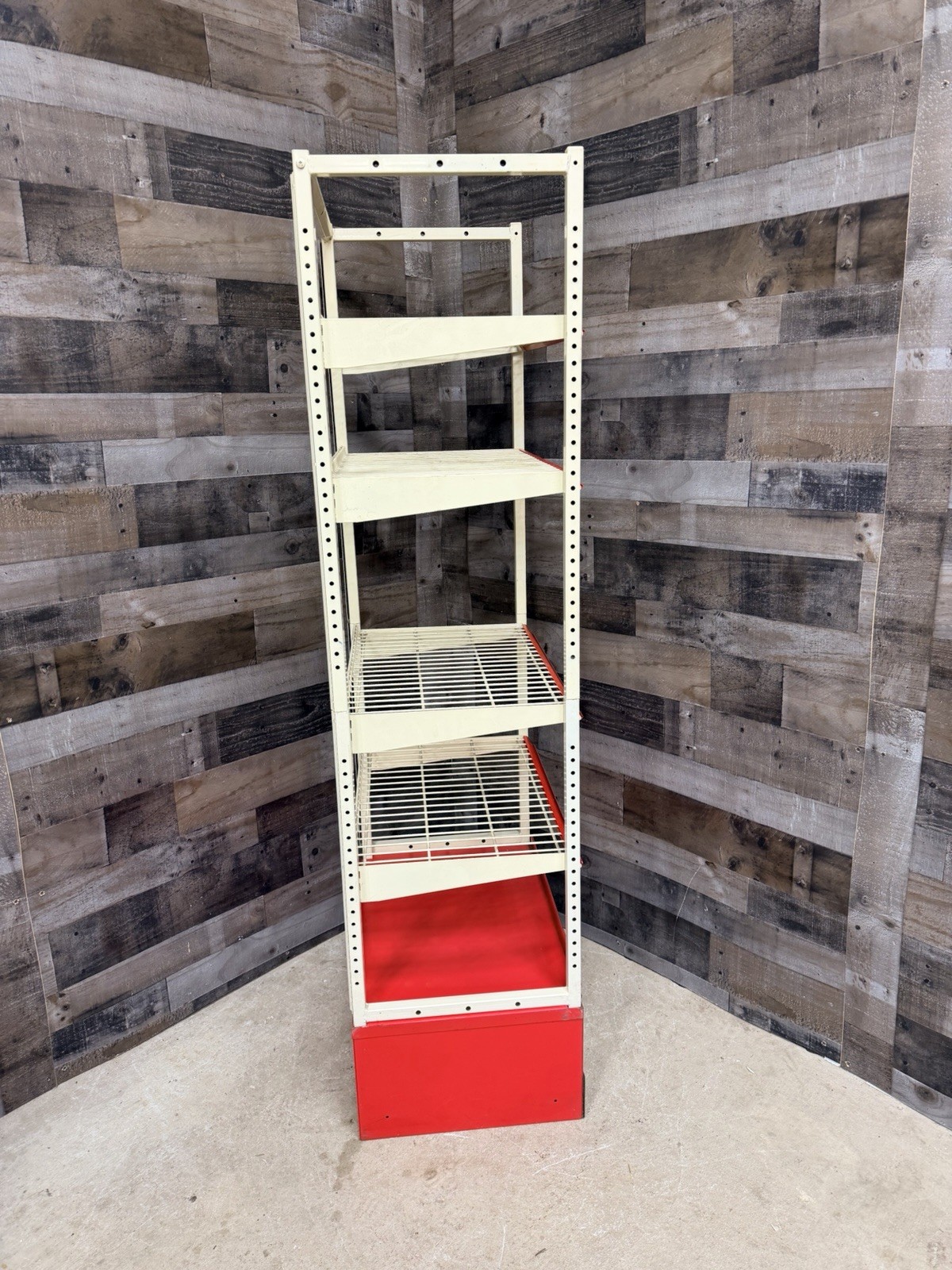 Vtg Nabisco Commercial Store Display Stand Large Red White Unique Bookcase Metal