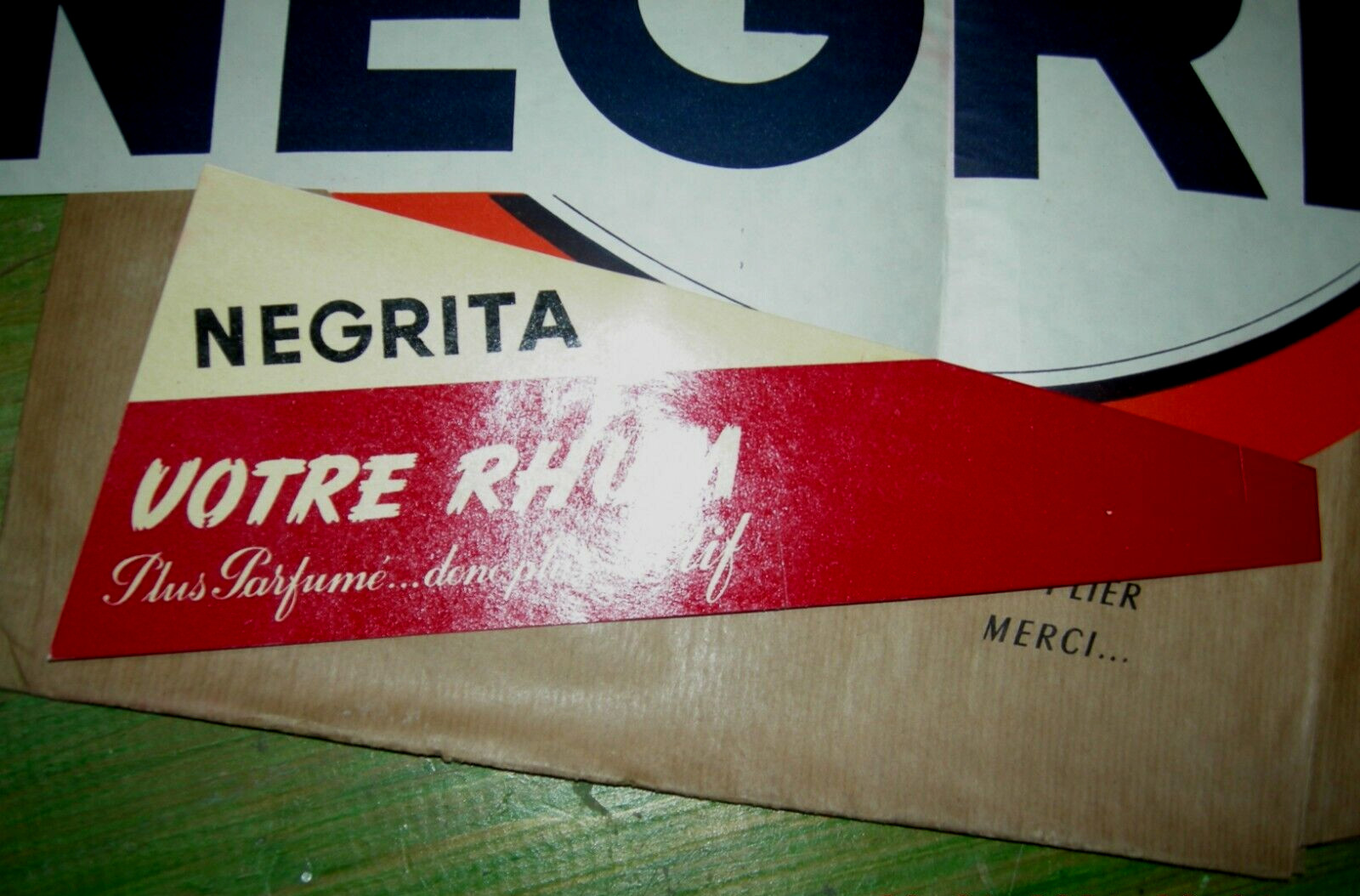 NEGRITA – VOTRE RUM – ADVERTISING IN ENVELOPE – FRANCE 1954 – NEVER USED