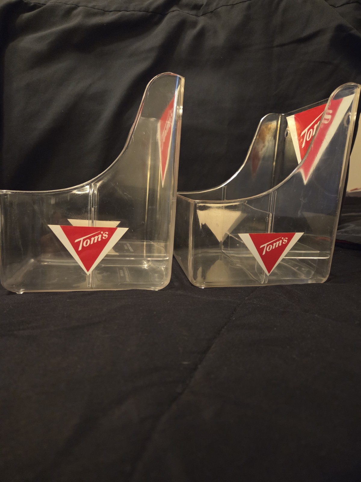 NOS Vintage Tom’s Peanuts Early 60s Display Bins-Unfielded–Original Inserts
