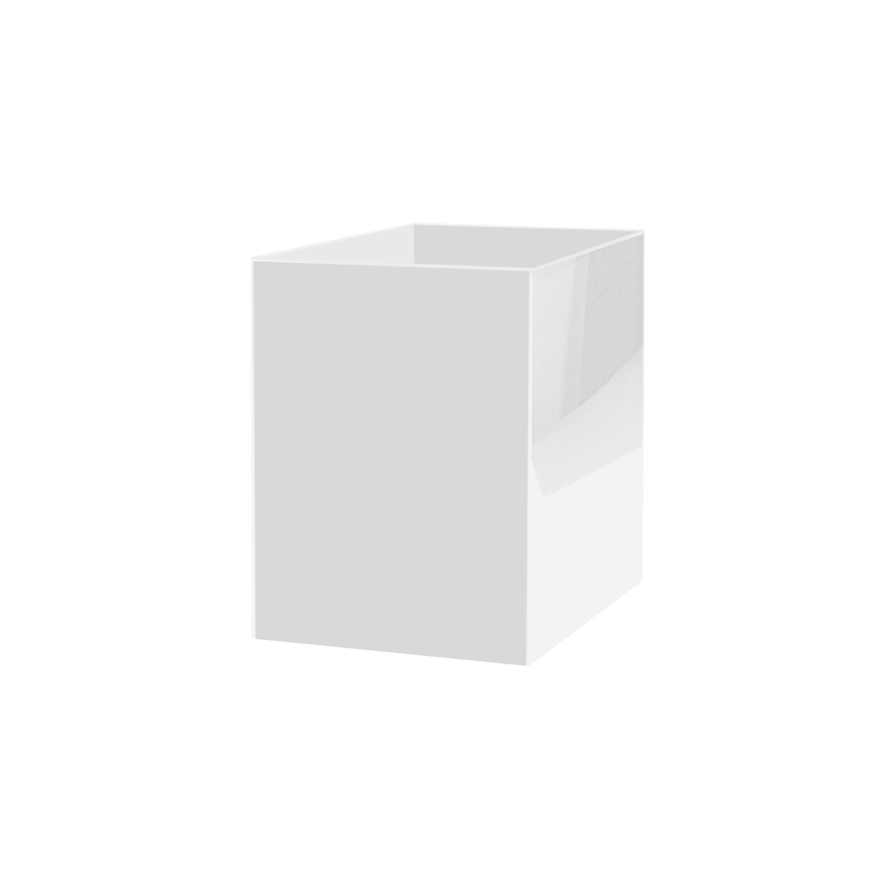 Tall Pedestal Acrylic Retail Display Box 12″ x 12″ x 18″ Riser Display White