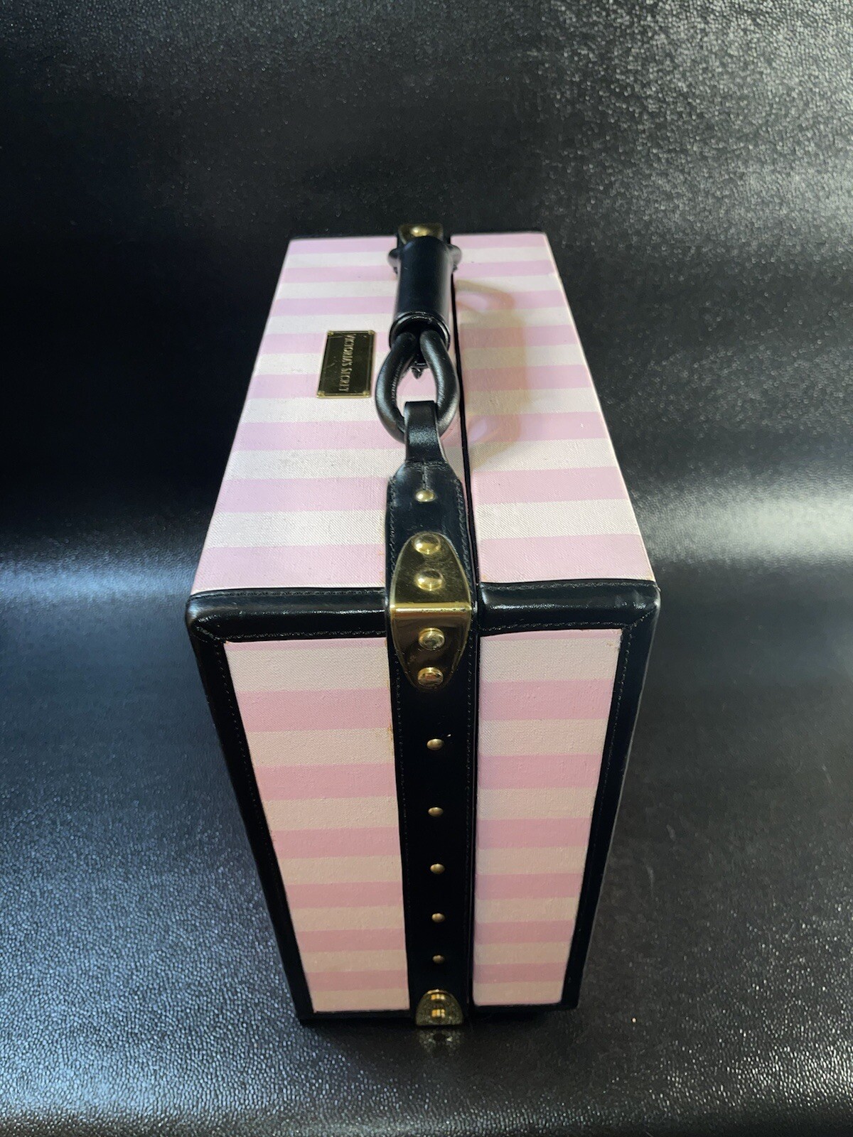 Victoria’s Secret Store Display Luggage Prop Pink RARE VS Vintage Leather Plated