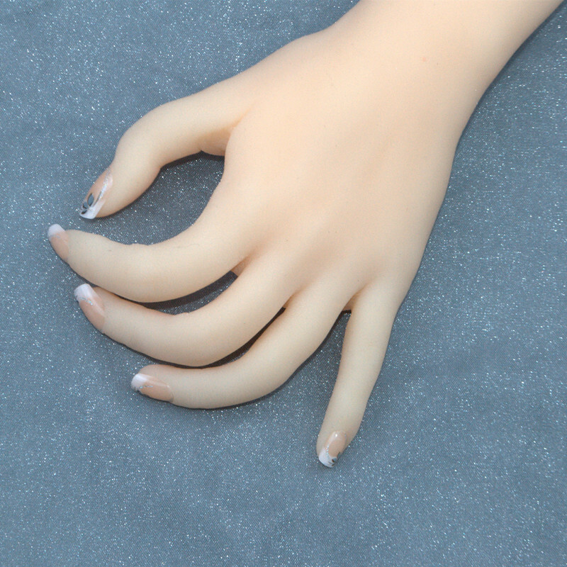 1 Pair Silicone Lifelike Mannequin Hand for Glove Bracelet Rings Jewerly display
