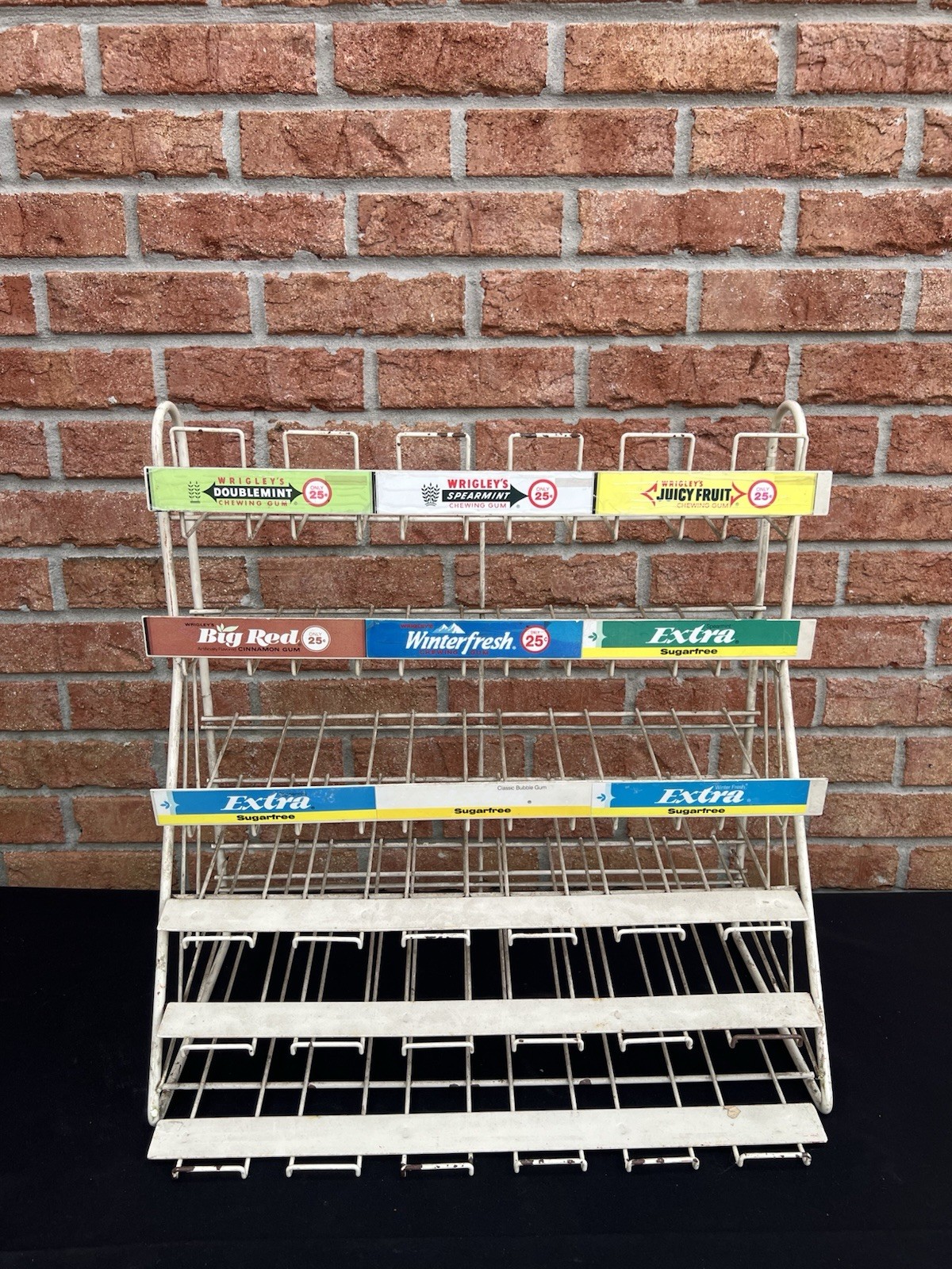 vintage WRIGLEYS GUM store counter top metal rack display Metal Chewing Big Red