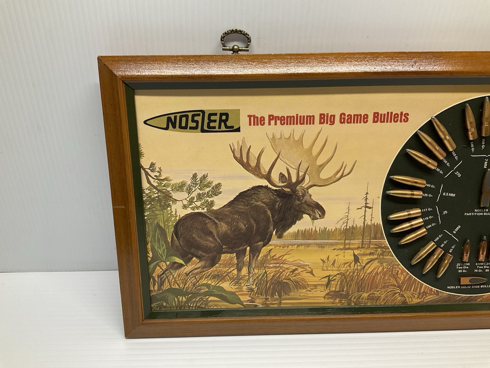 Nosler Moose in Swamp Bullet Display/Board Not Winchester, Speer, or Hornady USA